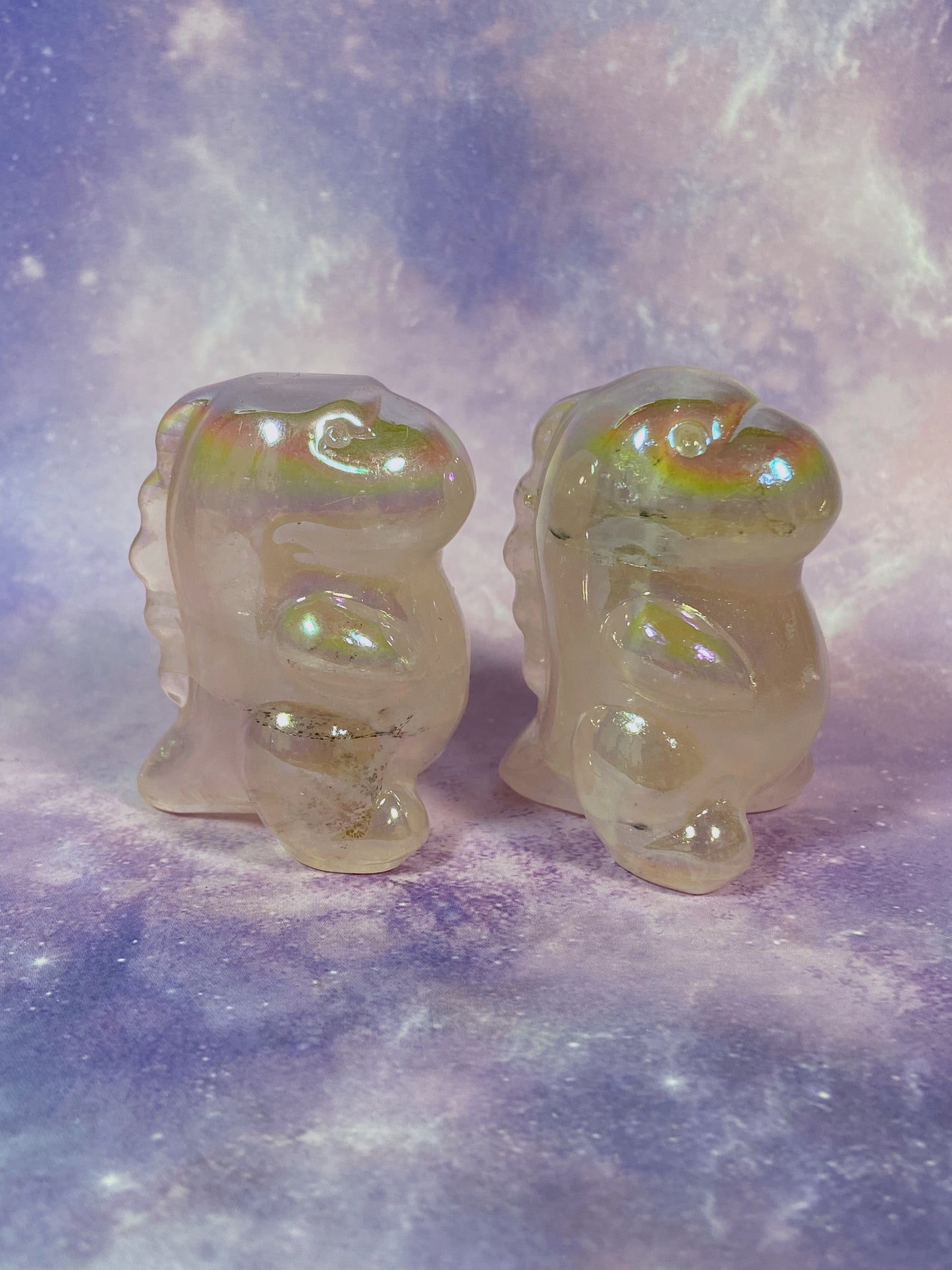 Aura Rose Quartz Dino