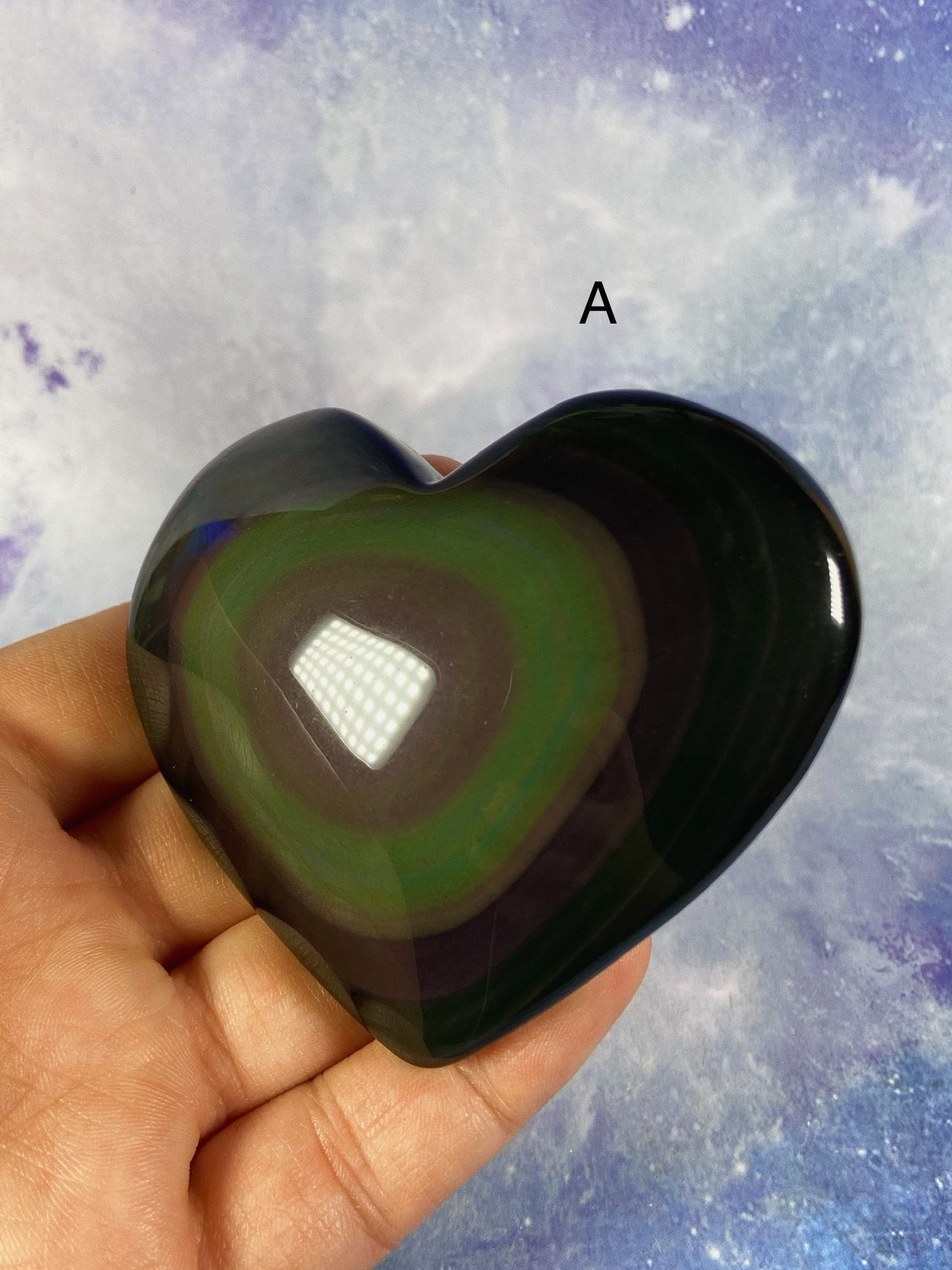 Rainbow Obsidian Hearts