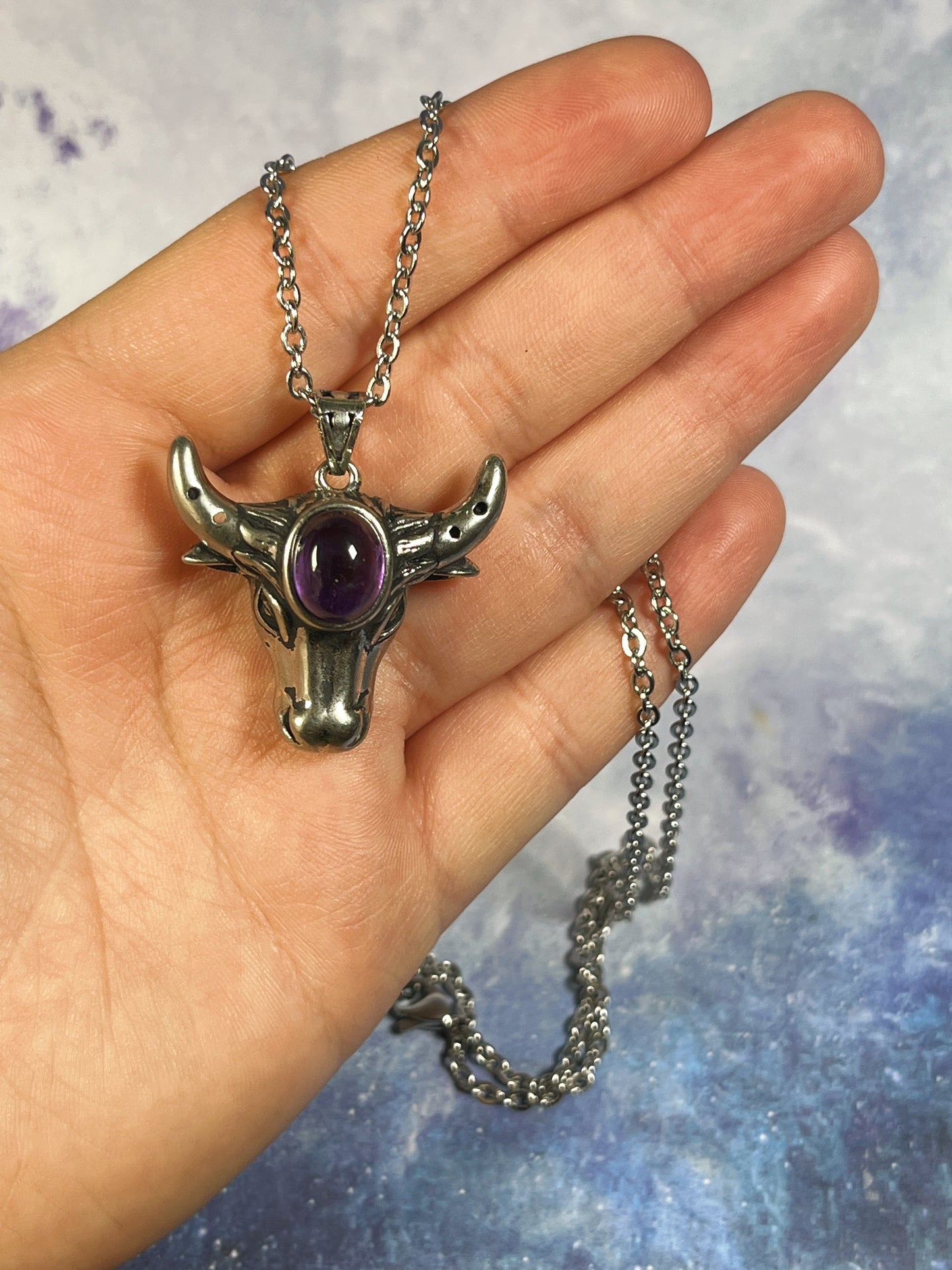 Amethyst Ox Necklace