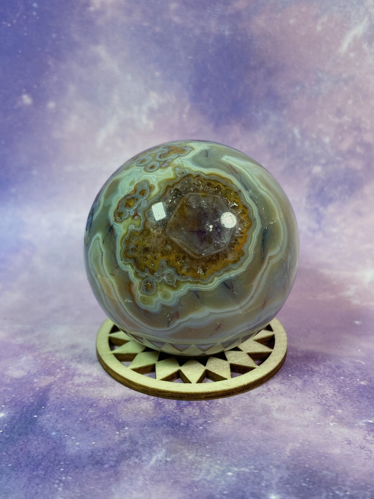 Crazy Lace Amethyst Sphere A