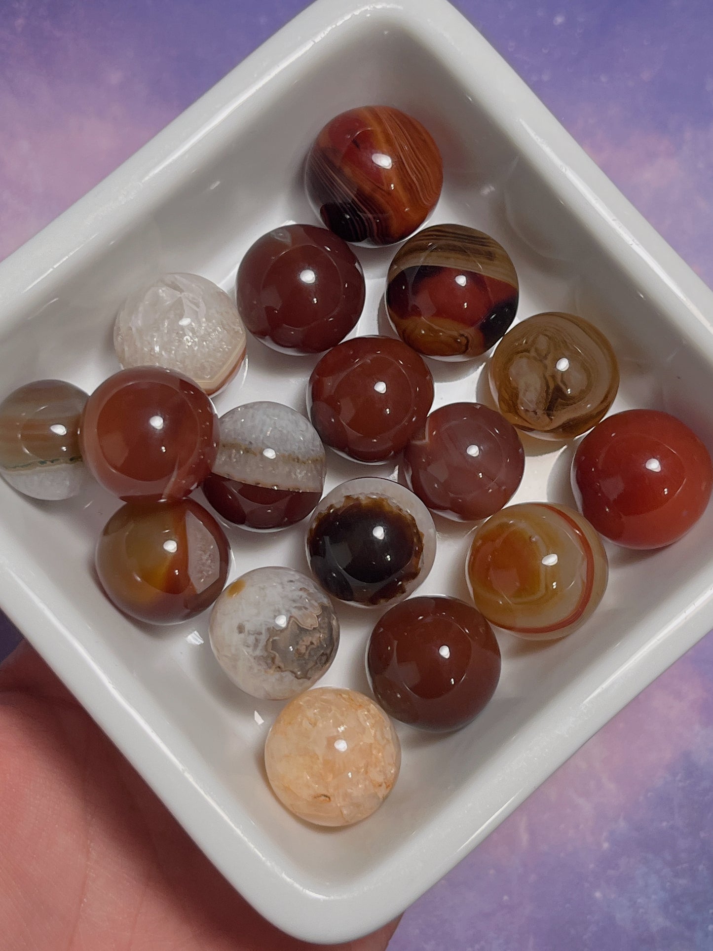 Carnelian Sardonyx Mini Spheres