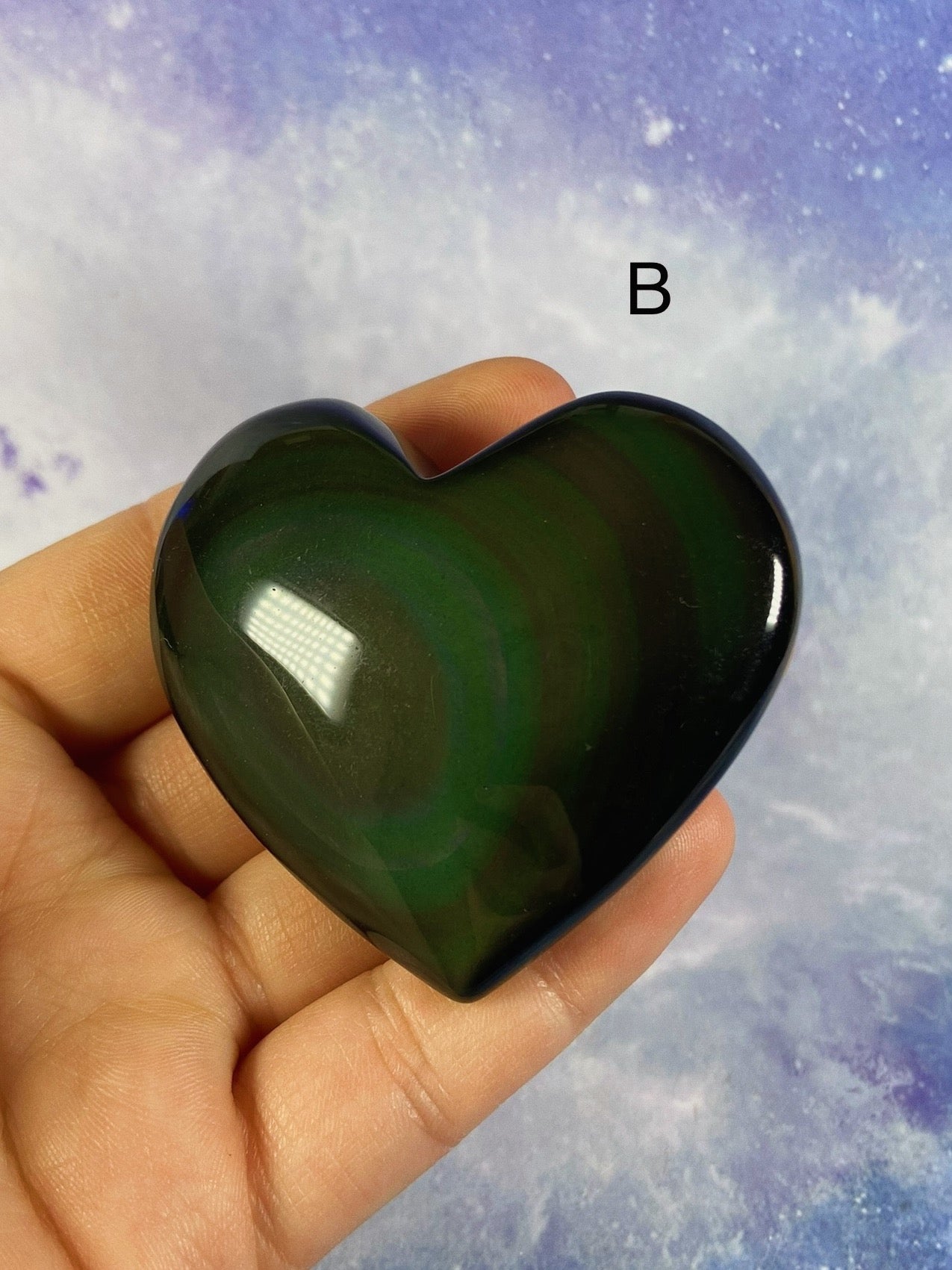 Rainbow Obsidian Hearts
