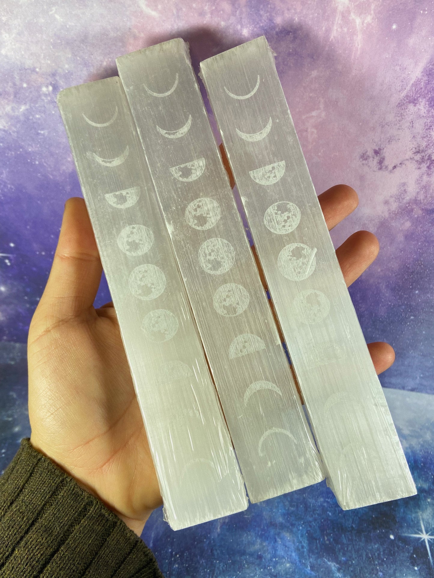 Satin Spar Moon Charging Slab
