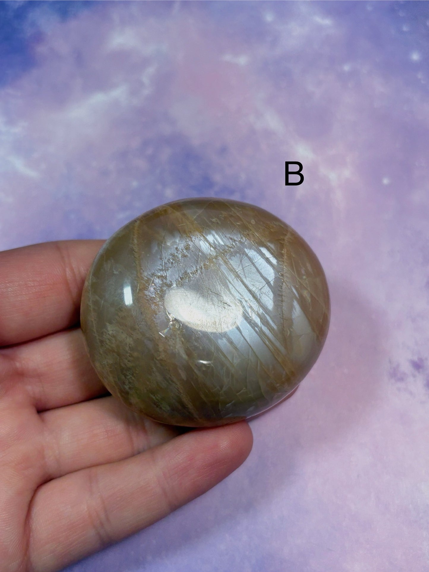 Peach Moonstone Palm Stones