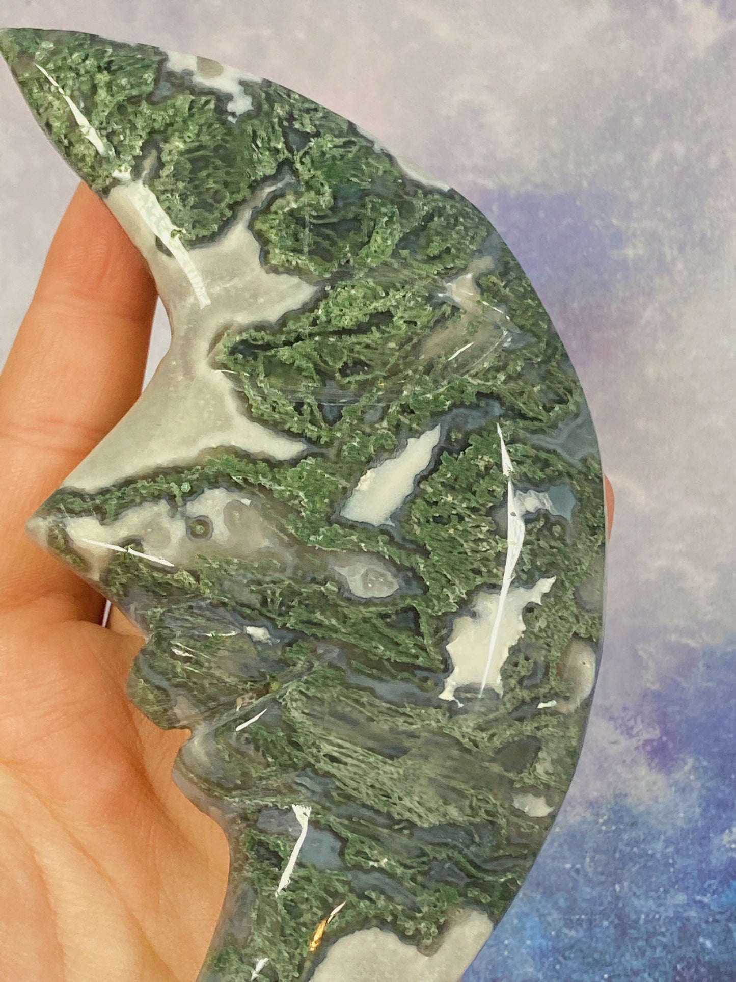 Moss Agate Moon A