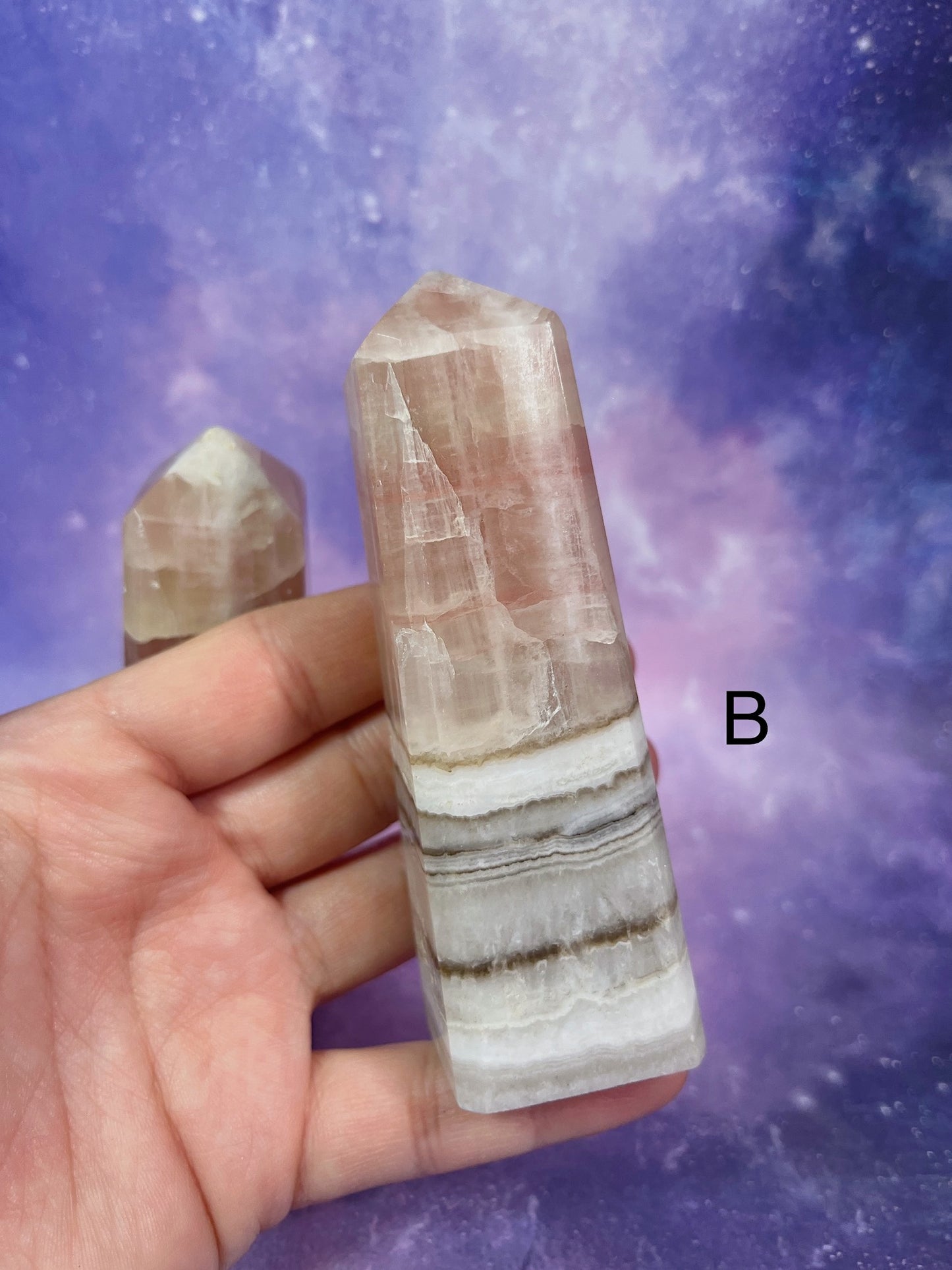 Rose Calcite Tower