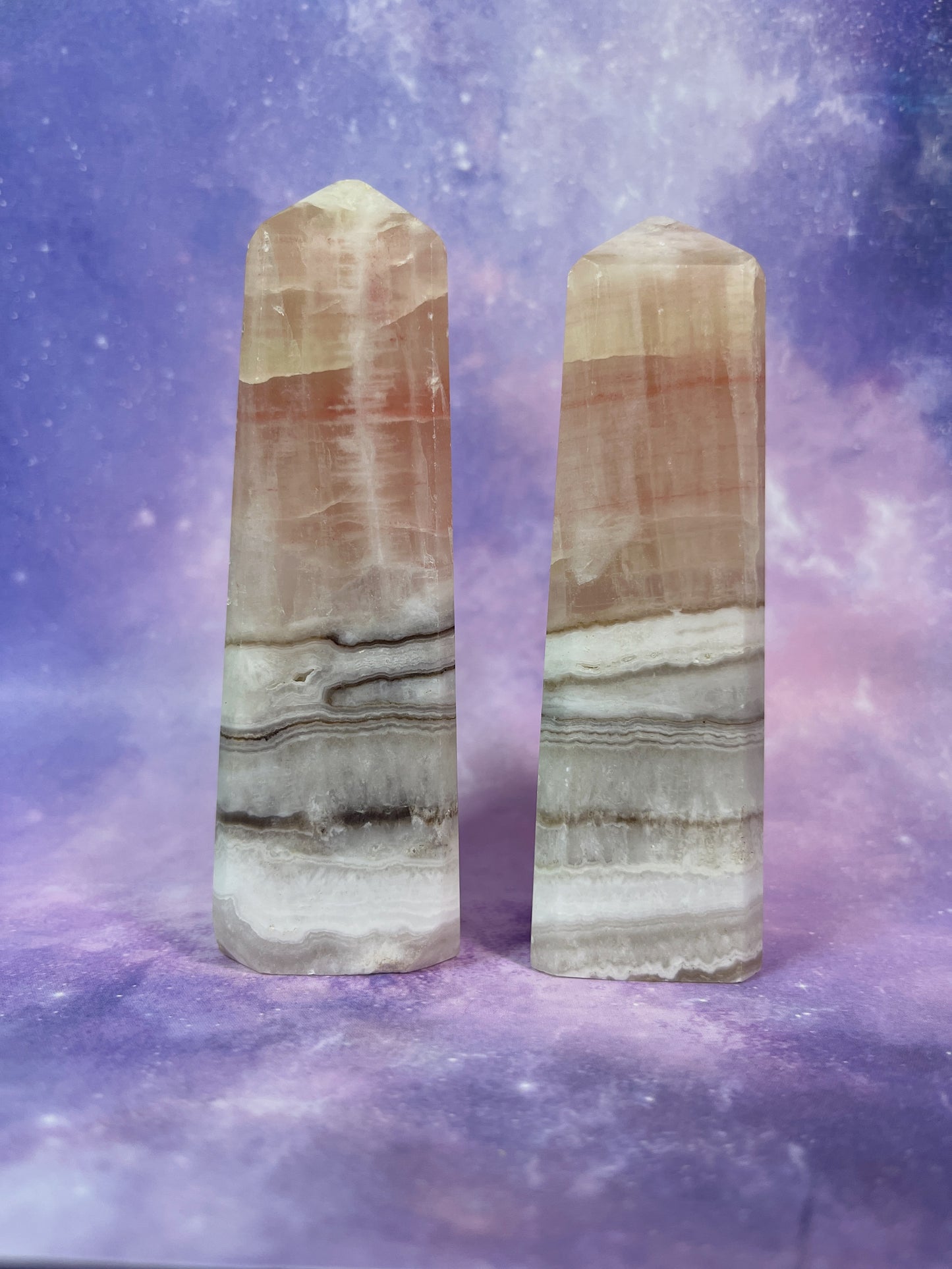 Rose Calcite Tower