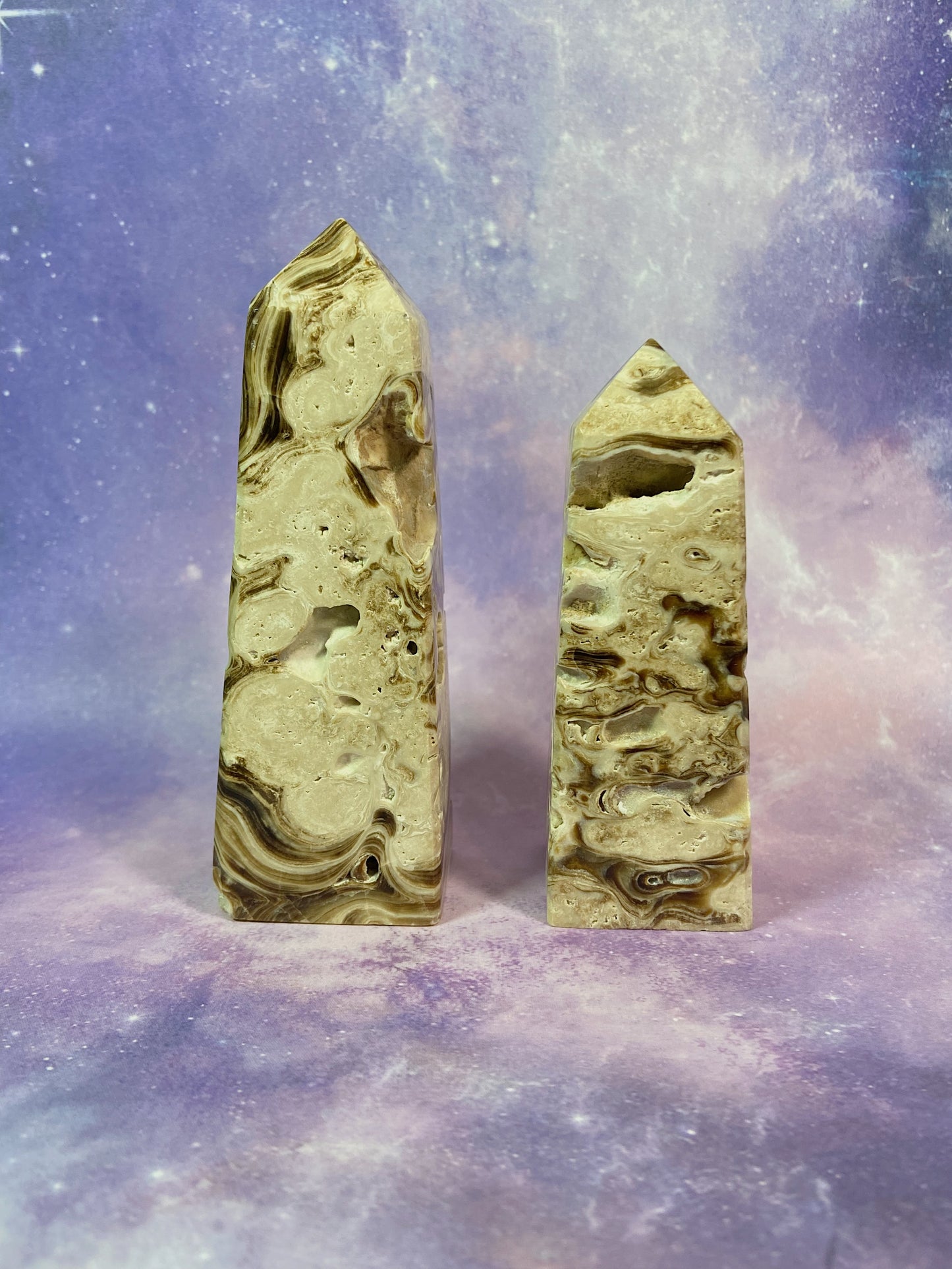 Druzy Chocolate Calcite Tower