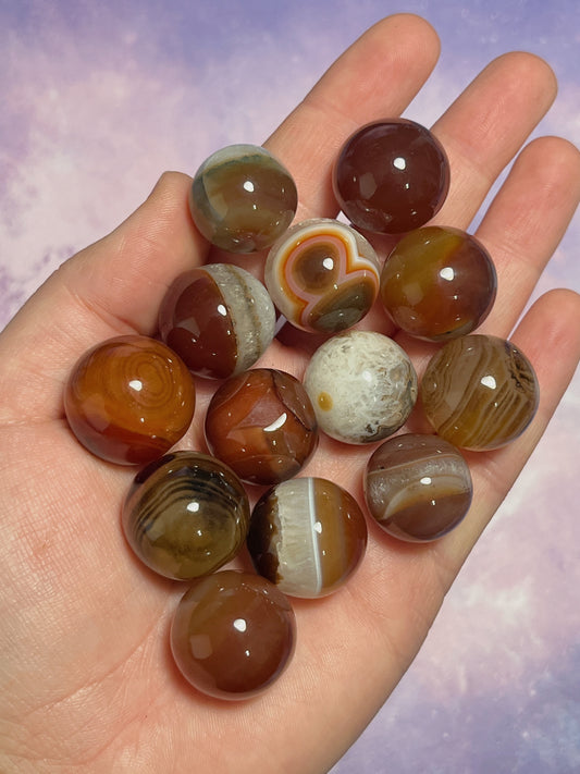Carnelian Sardonyx Mini Spheres