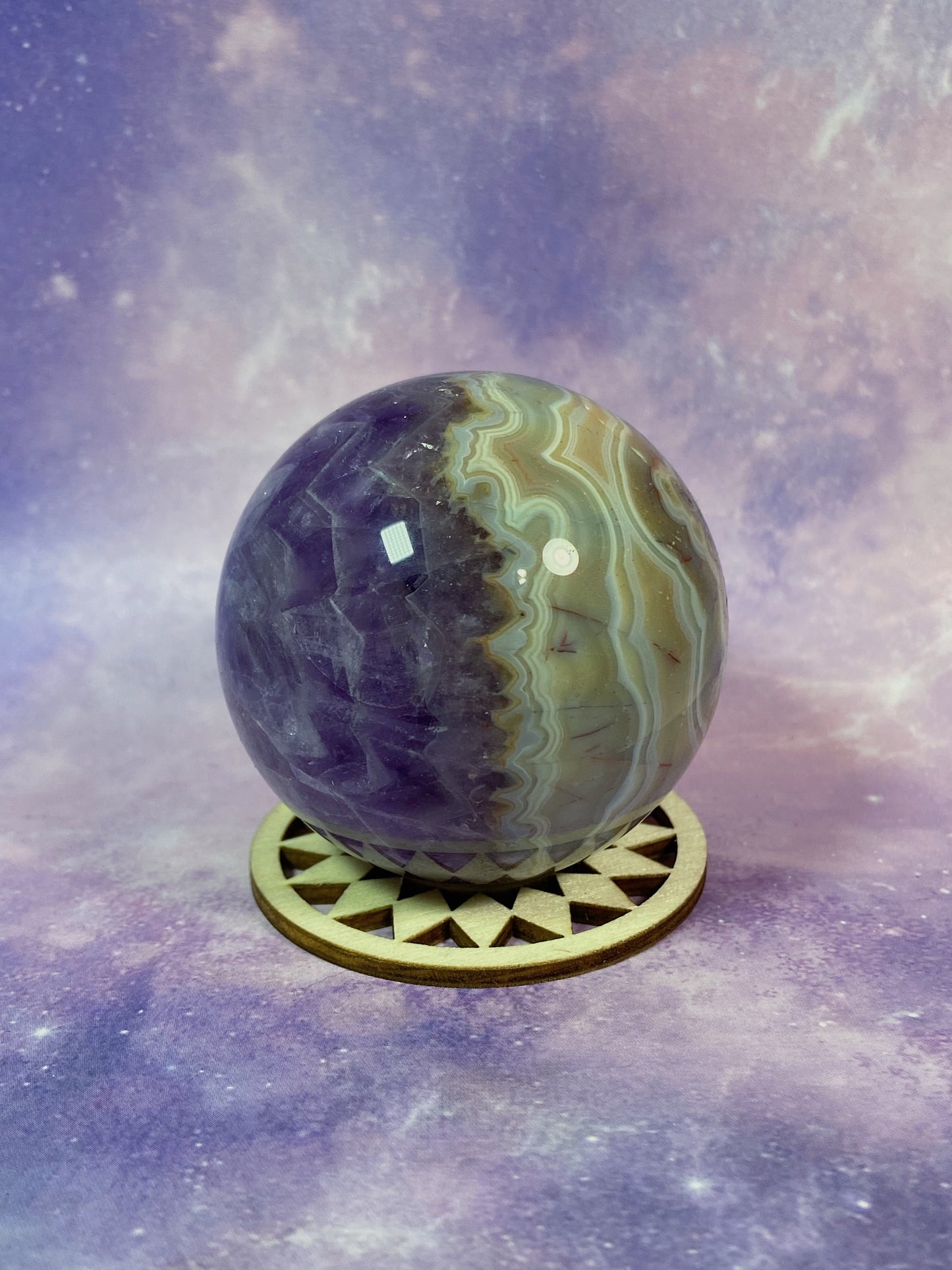 Crazy Lace Amethyst Sphere A