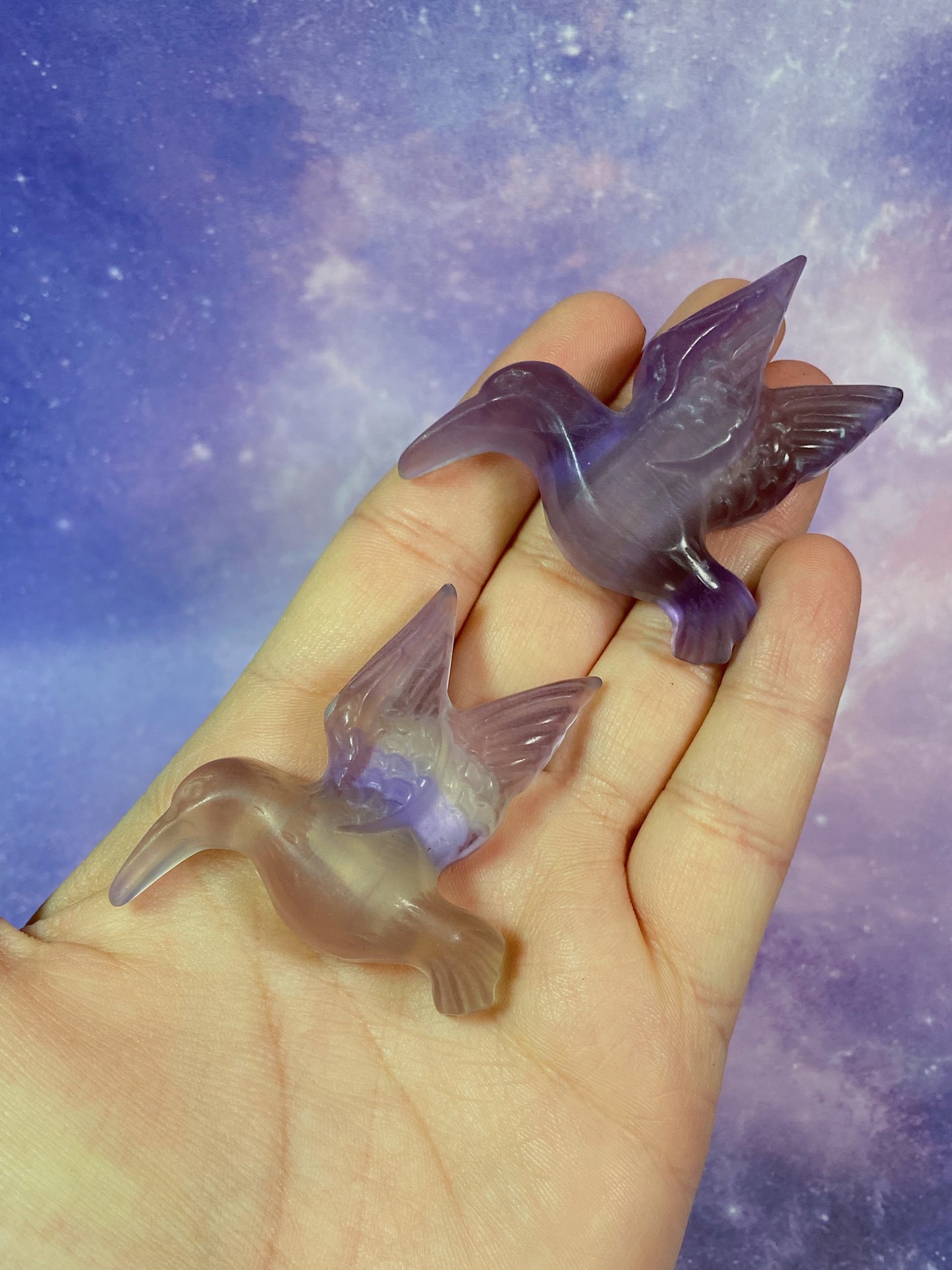 Purple Fluorite Humming Bird