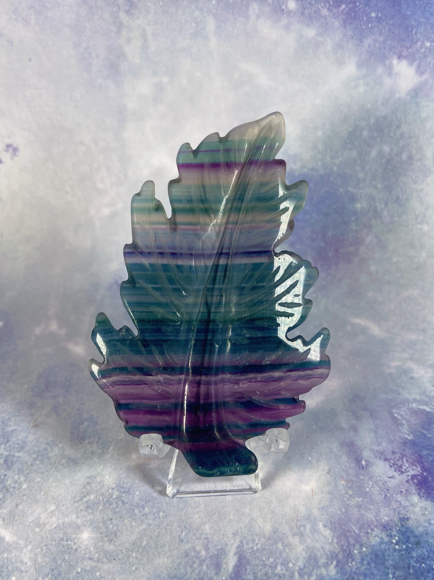Rainbow Fluorite Leaf
