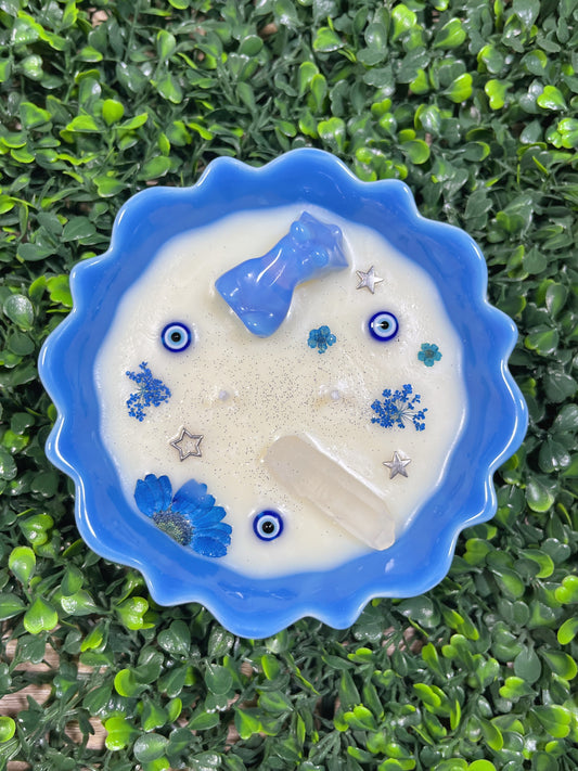 Opalite Evil Eye Goddess Candle