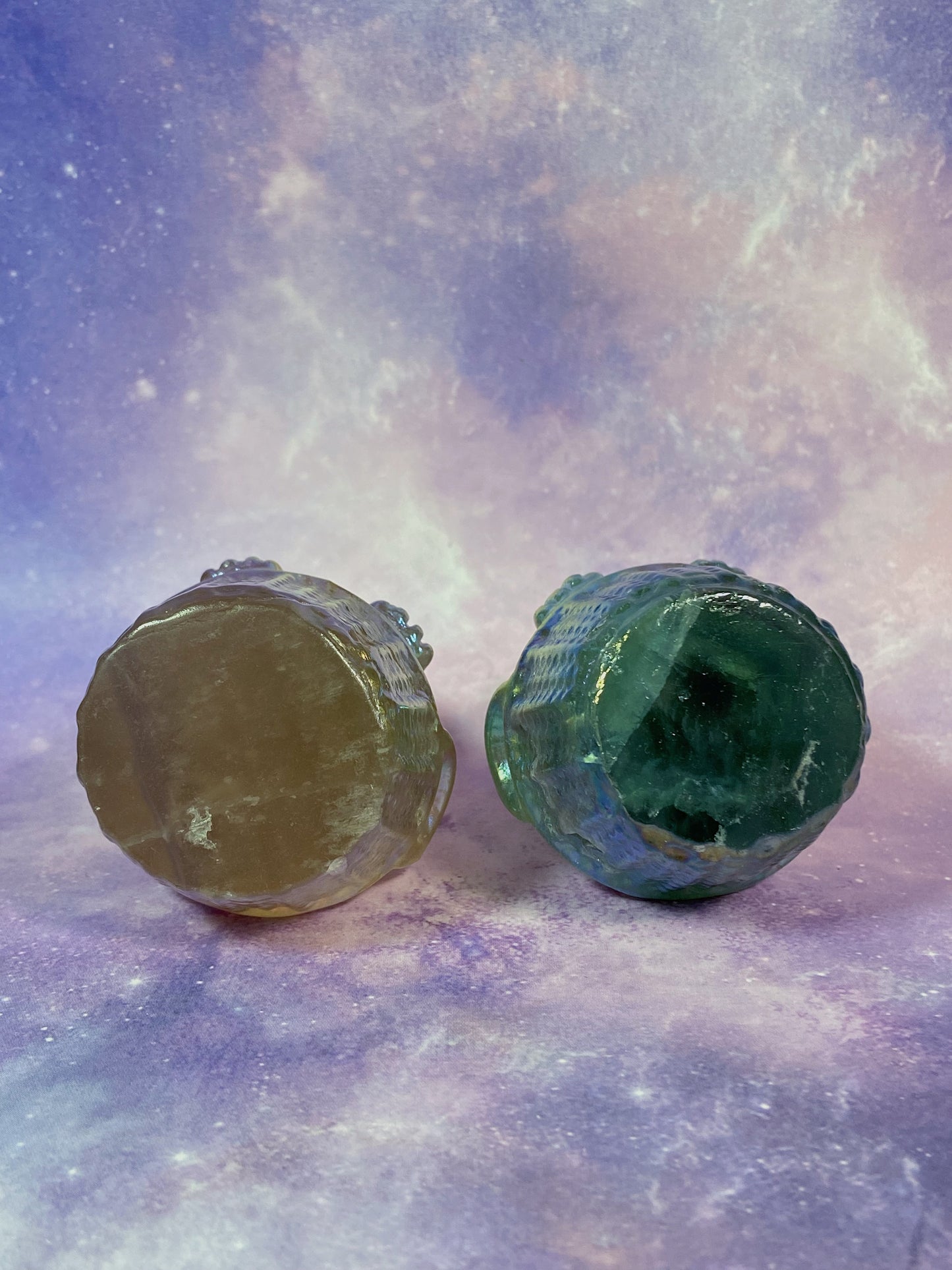 Aura Fluorite Kitty in Basket