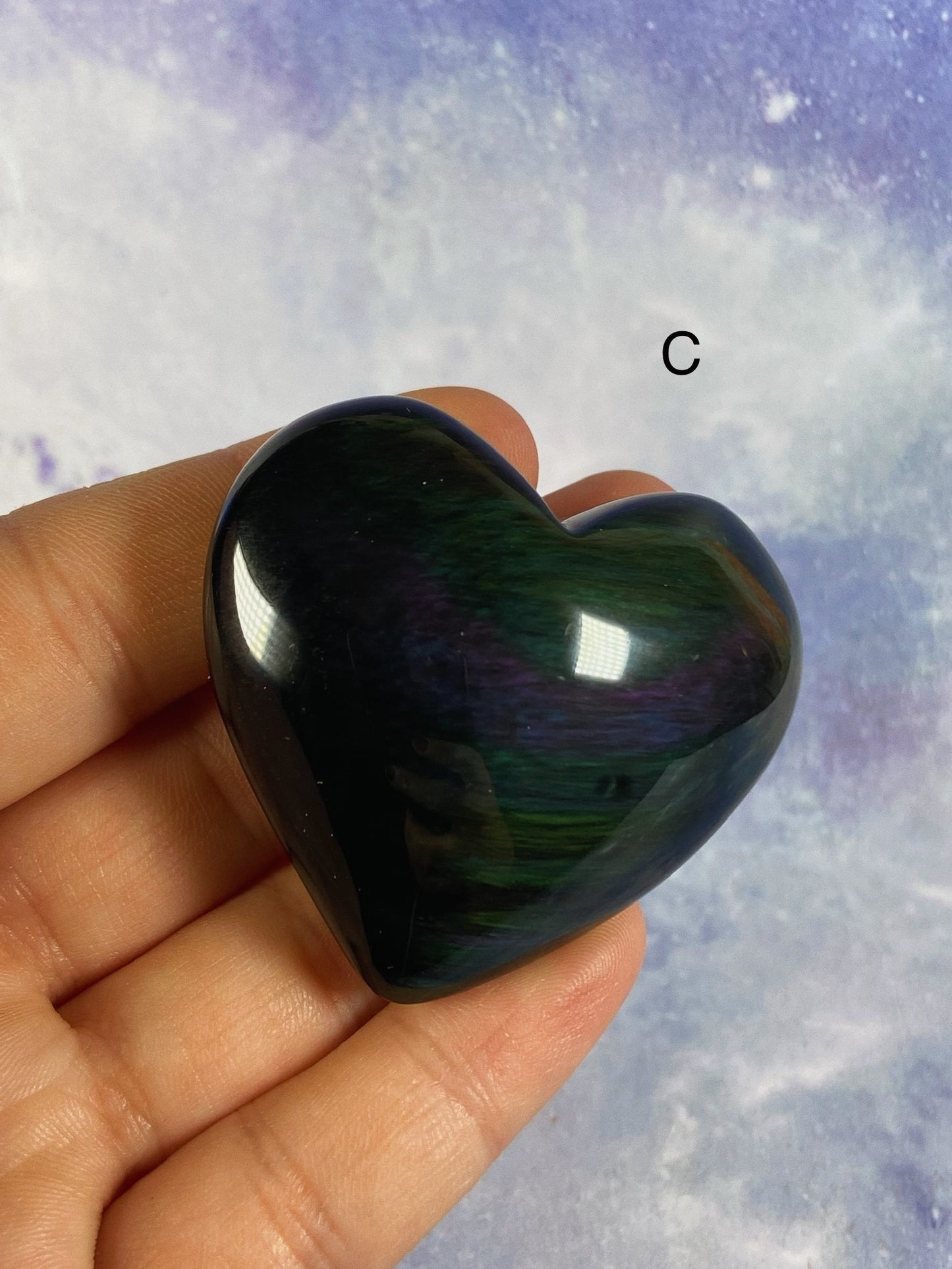 Rainbow Obsidian Hearts