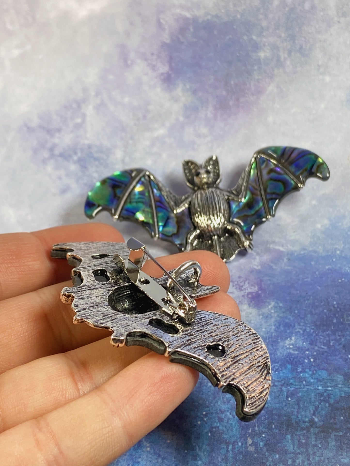 Shell Bat Brooch/Pendant