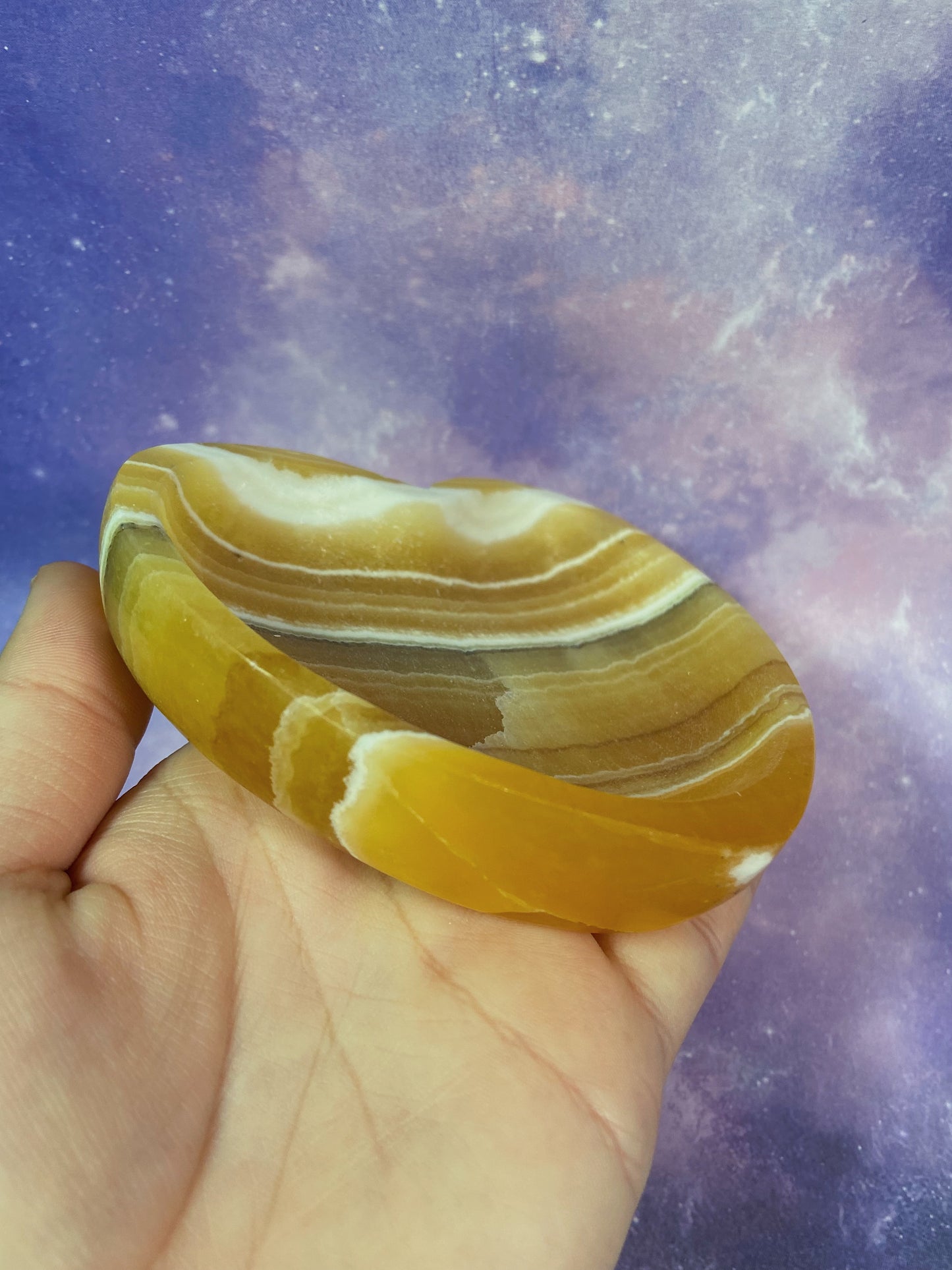 Orange Calcite Heart Dish