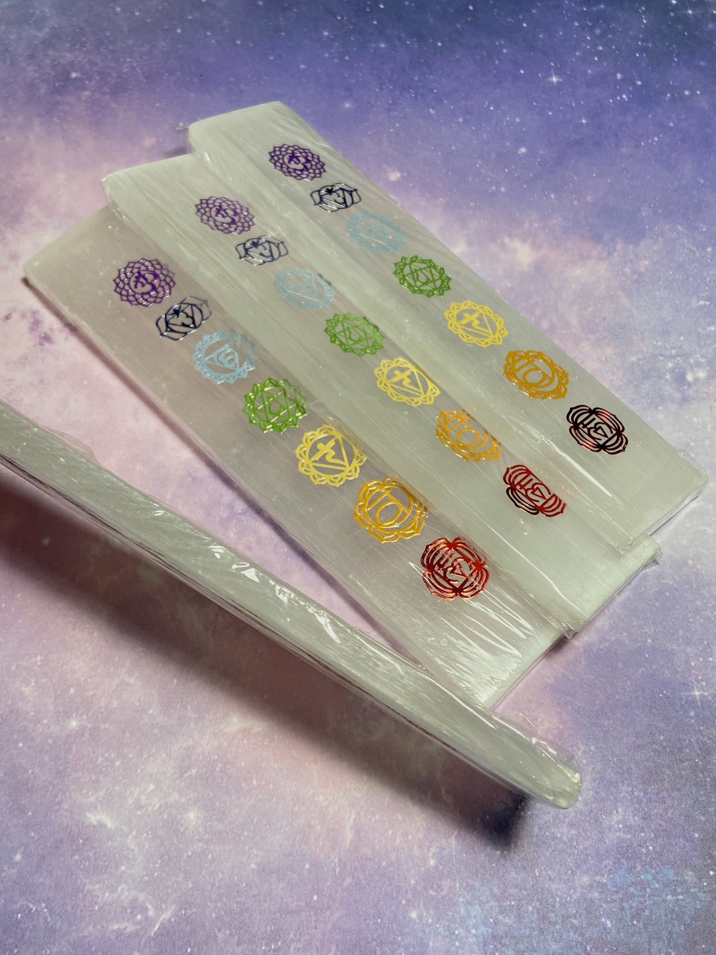 Chakra Selenite Slab