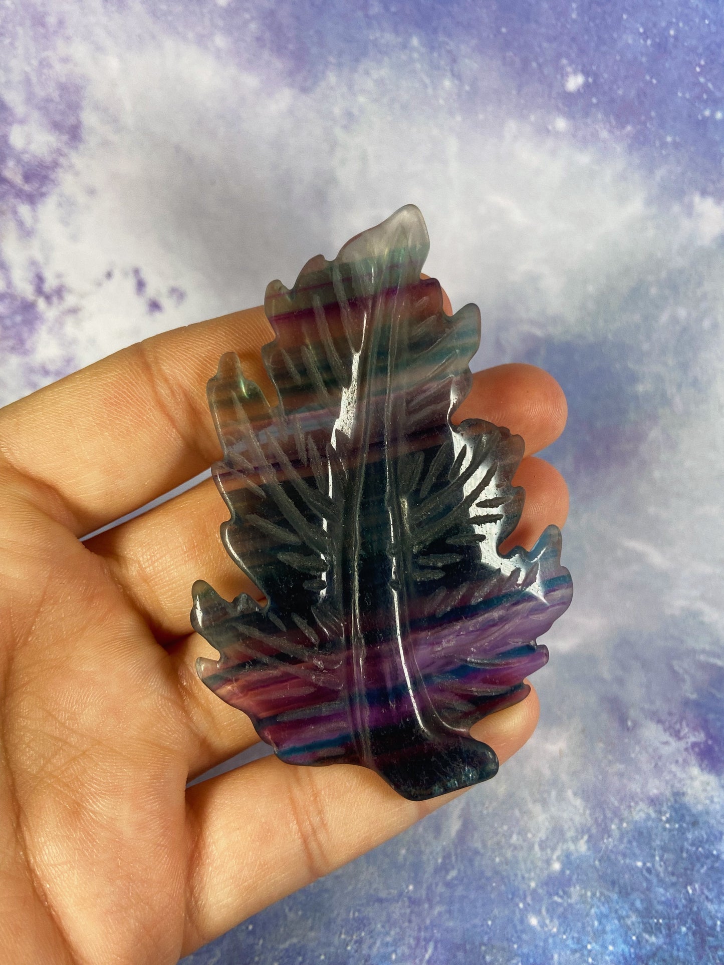 Rainbow Fluorite Leaf