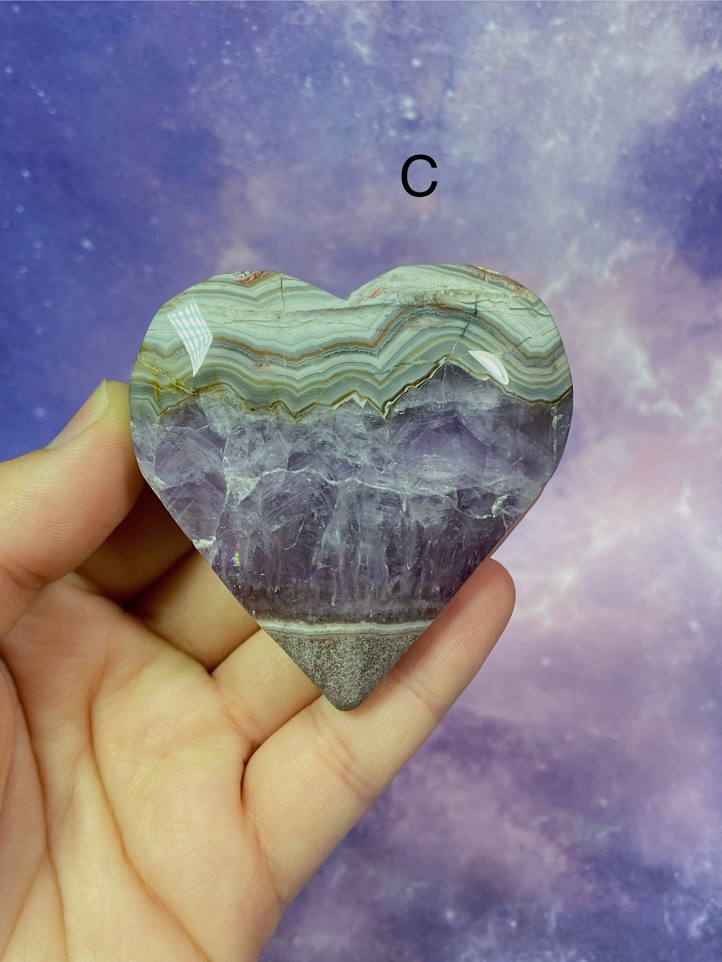 Crazy Lace Amethyst Heart