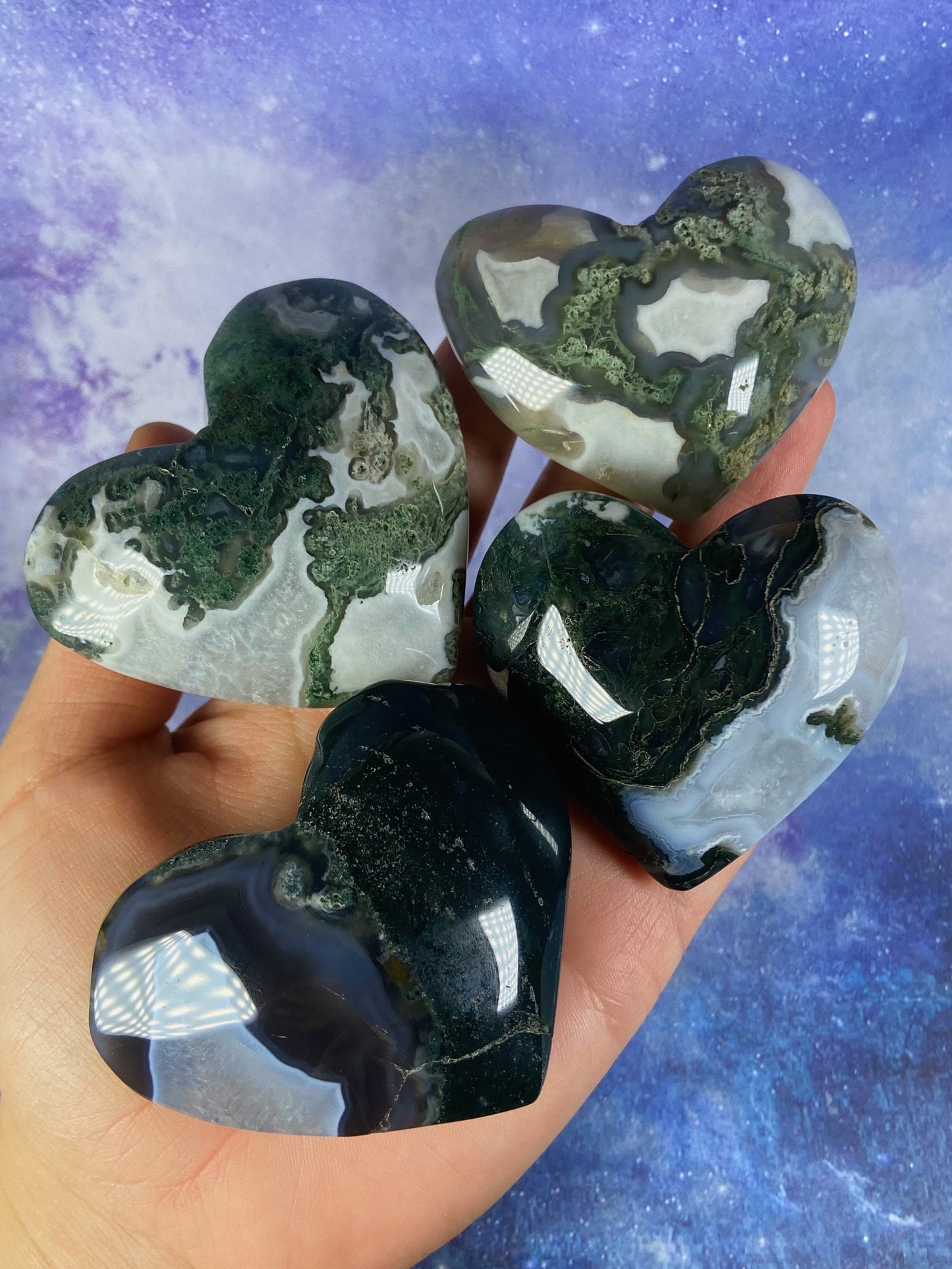 Moss Agate Heart