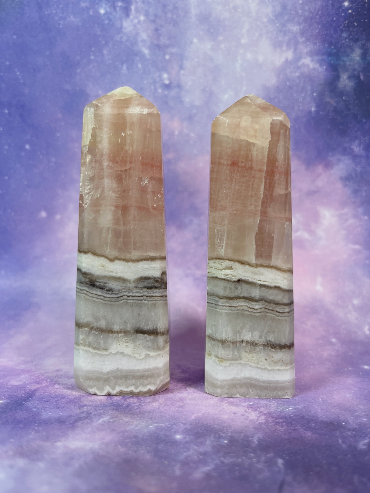 Rose Calcite Tower