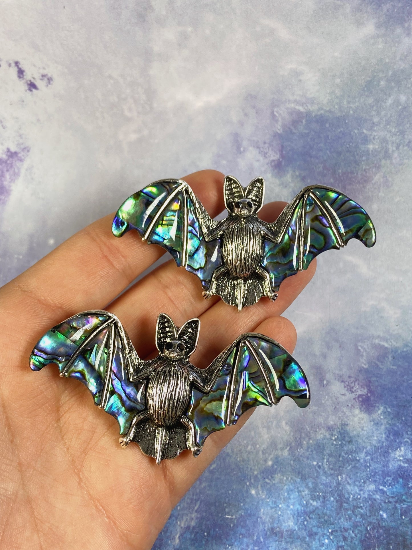 Shell Bat Brooch/Pendant