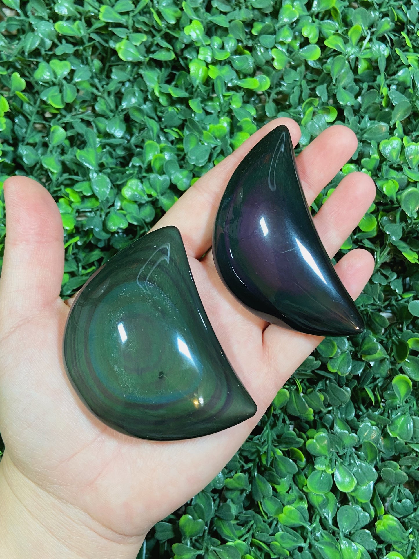 Rainbow Obsidian Moon