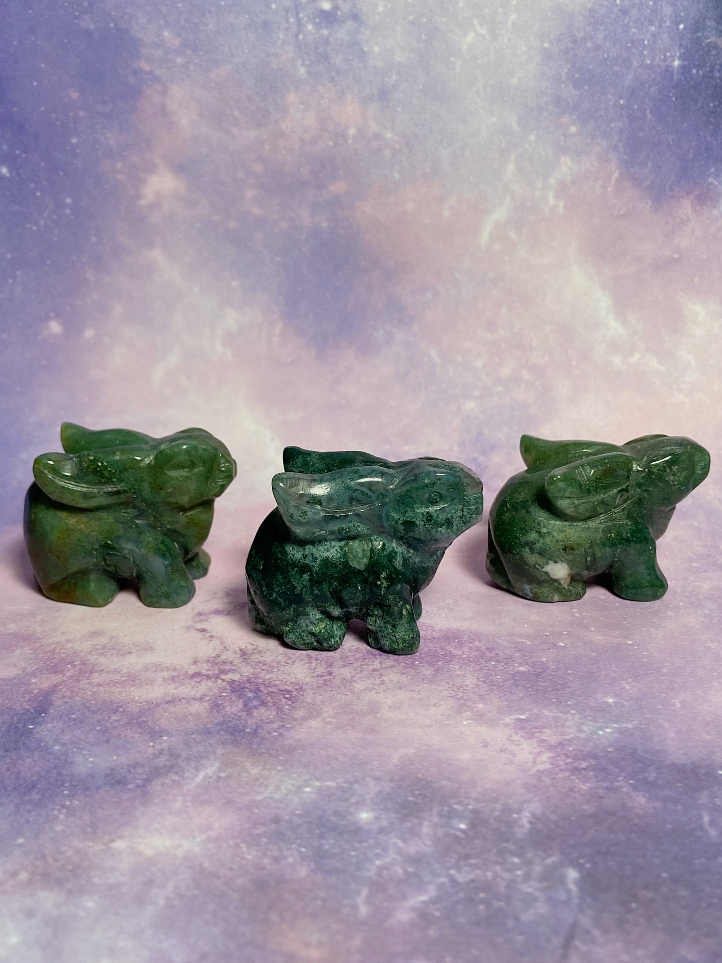 Moss Agate Bunny