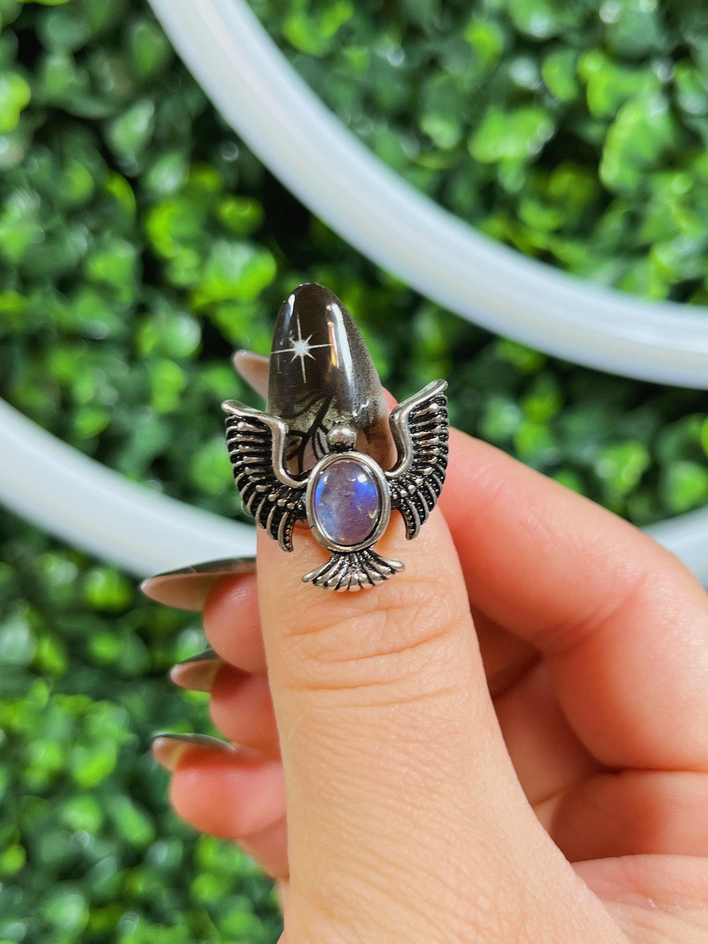 Labradorite Eagle Ring
