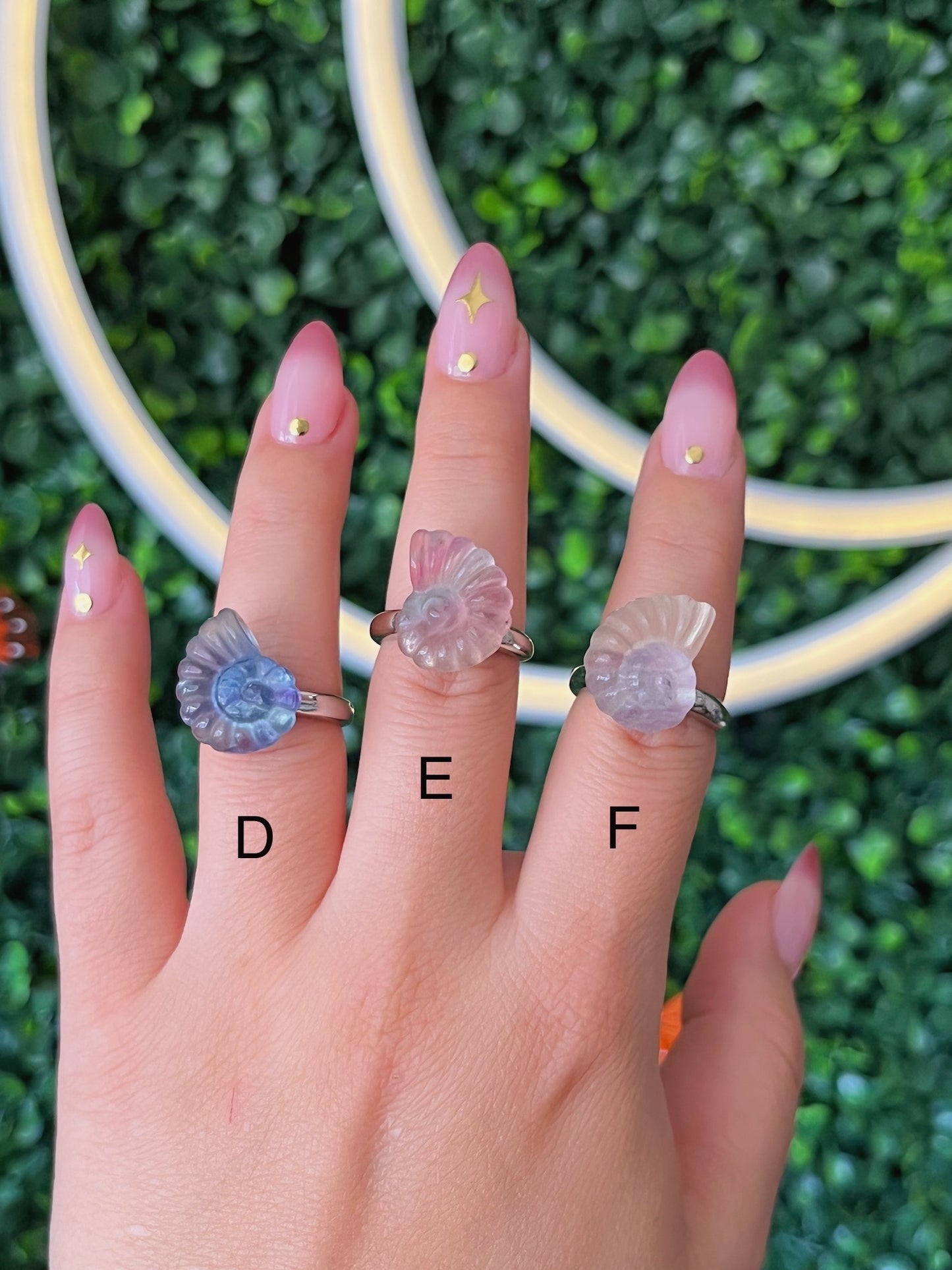 Fluorite Carving Ring