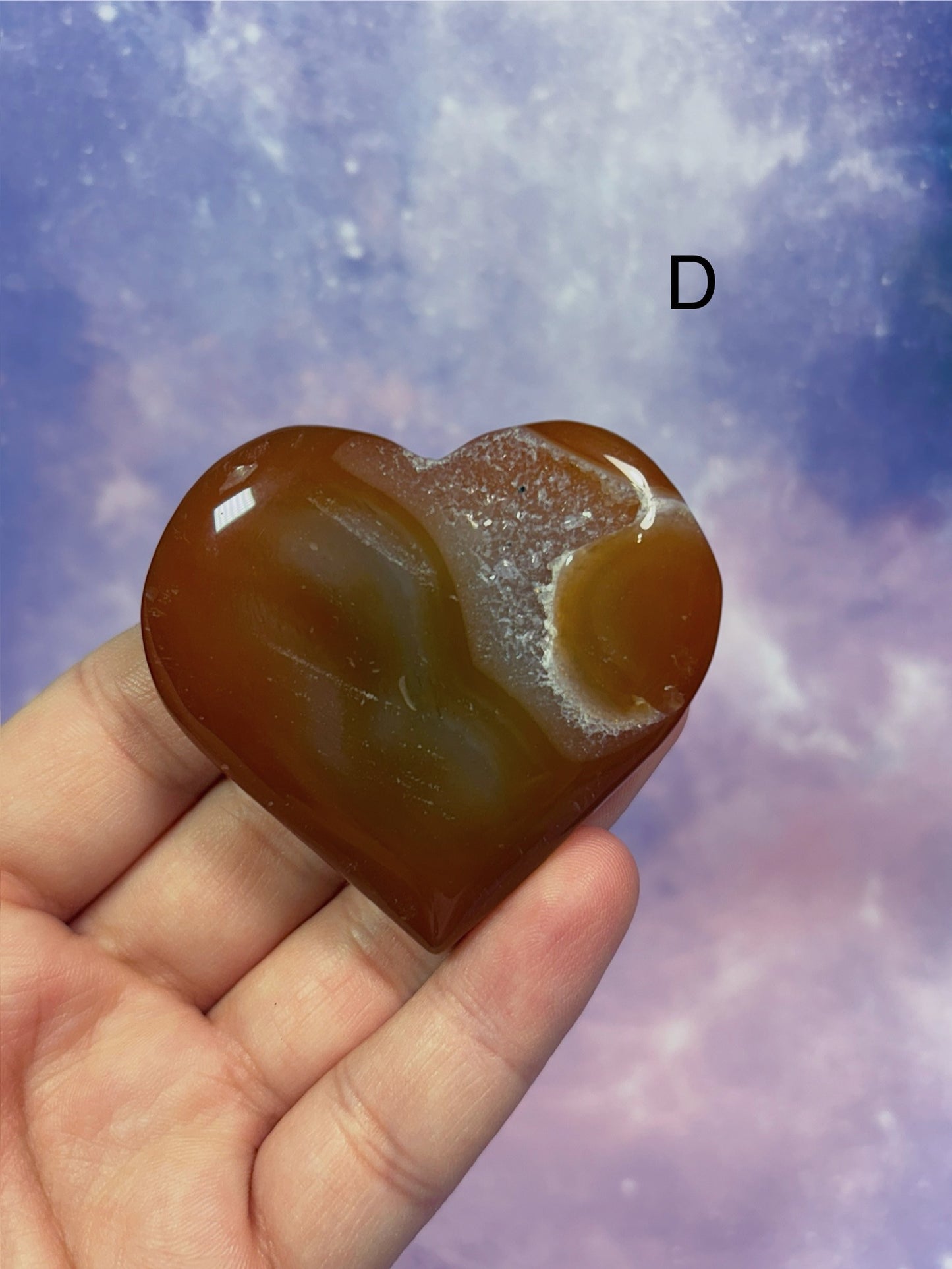 Druzy Carnelian Hearts