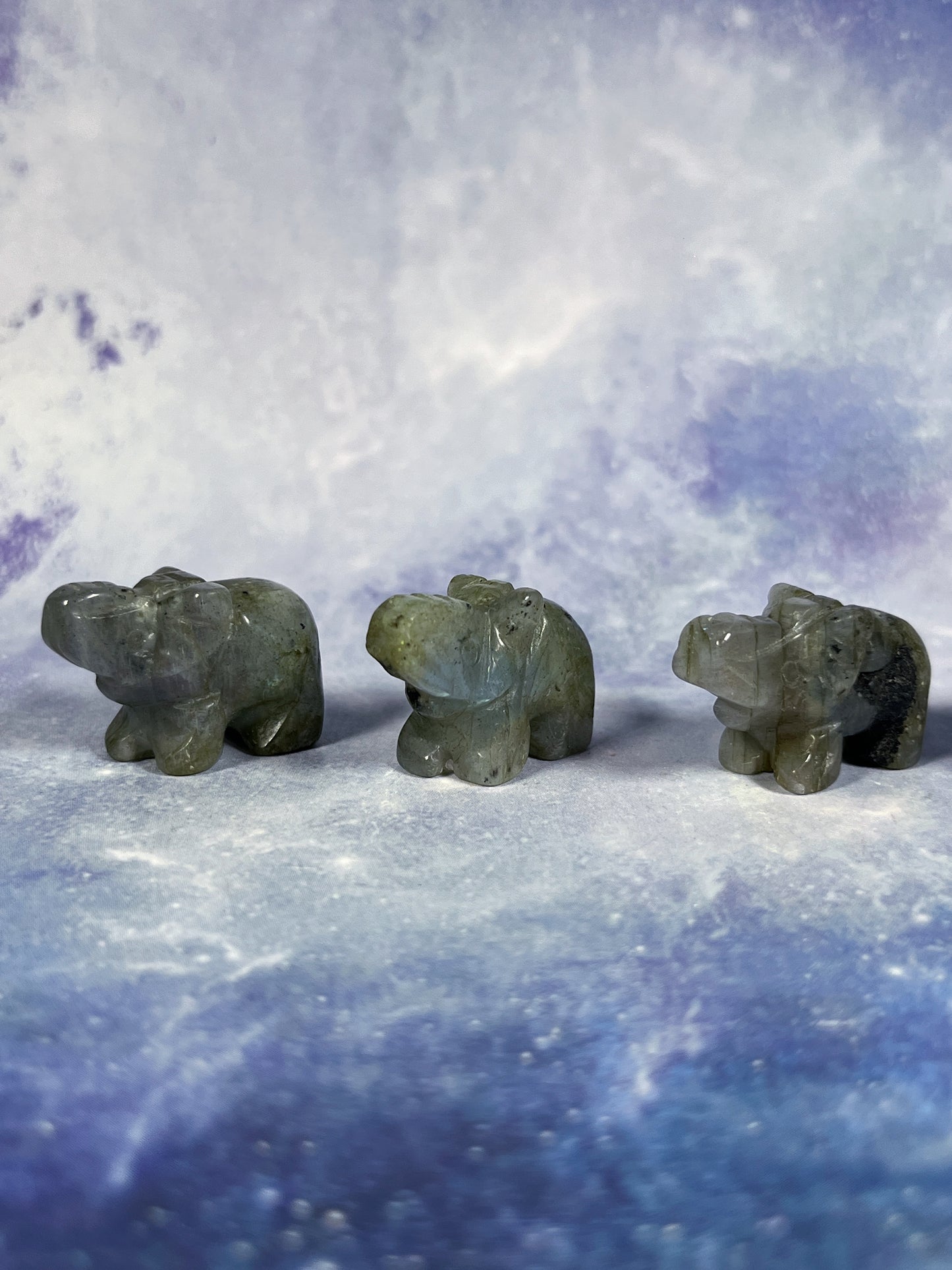 Mini Labradorite Elephant