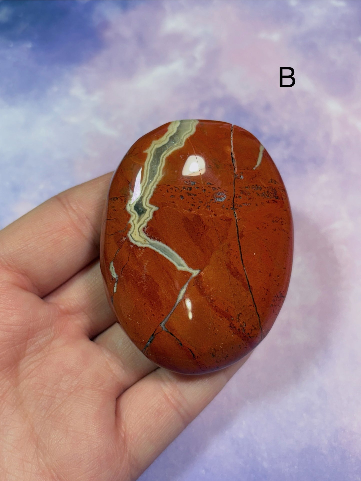 Red Jasper Palm Stone