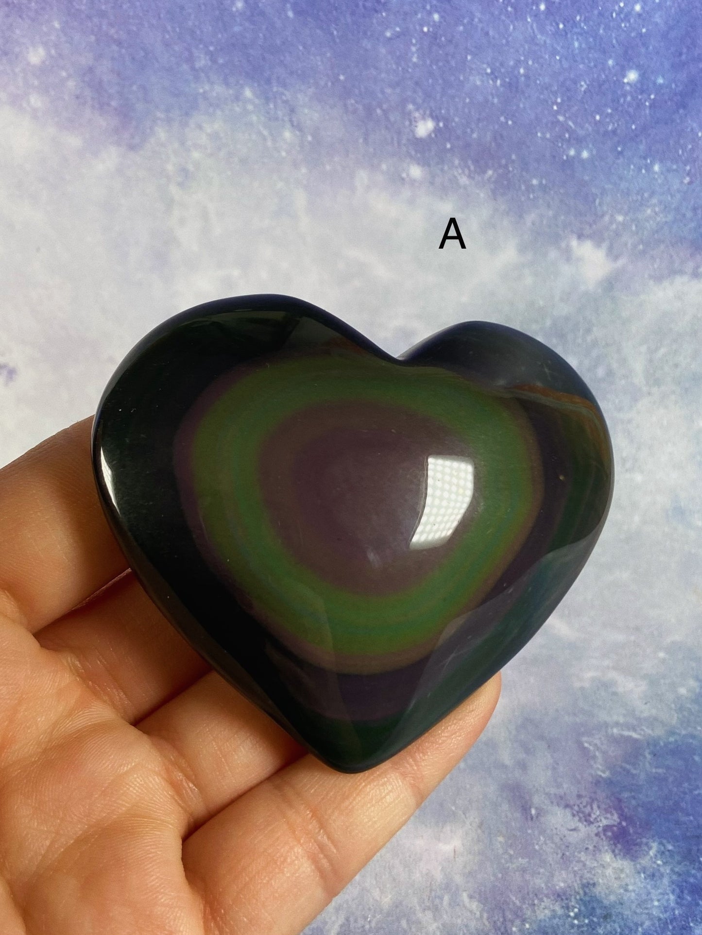 Rainbow Obsidian Hearts