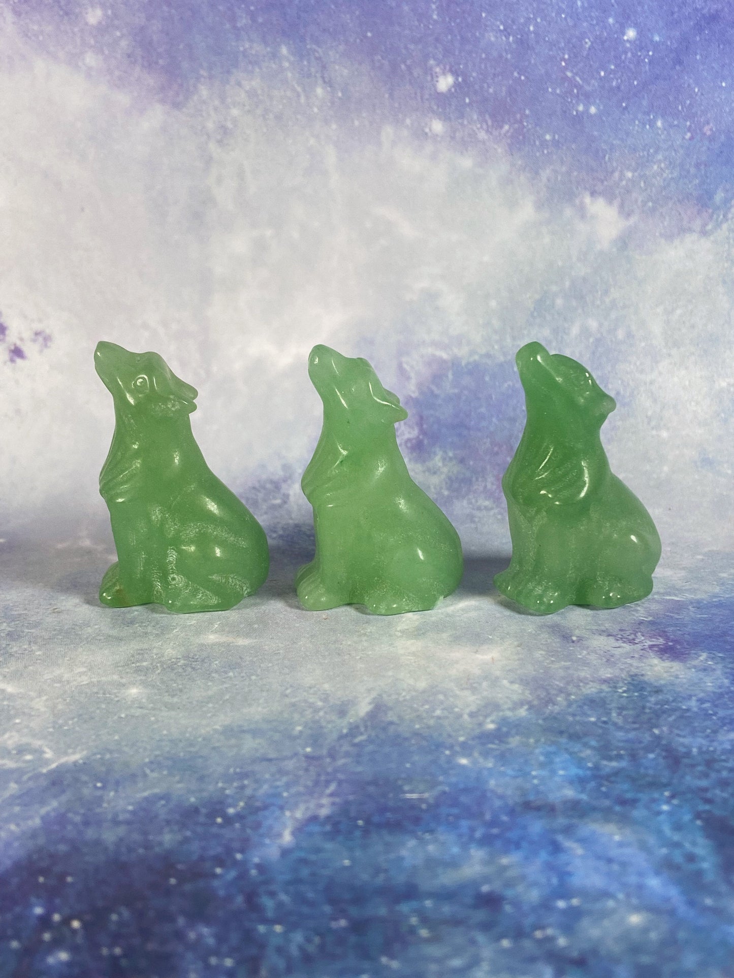 Green Aventurine Wolf