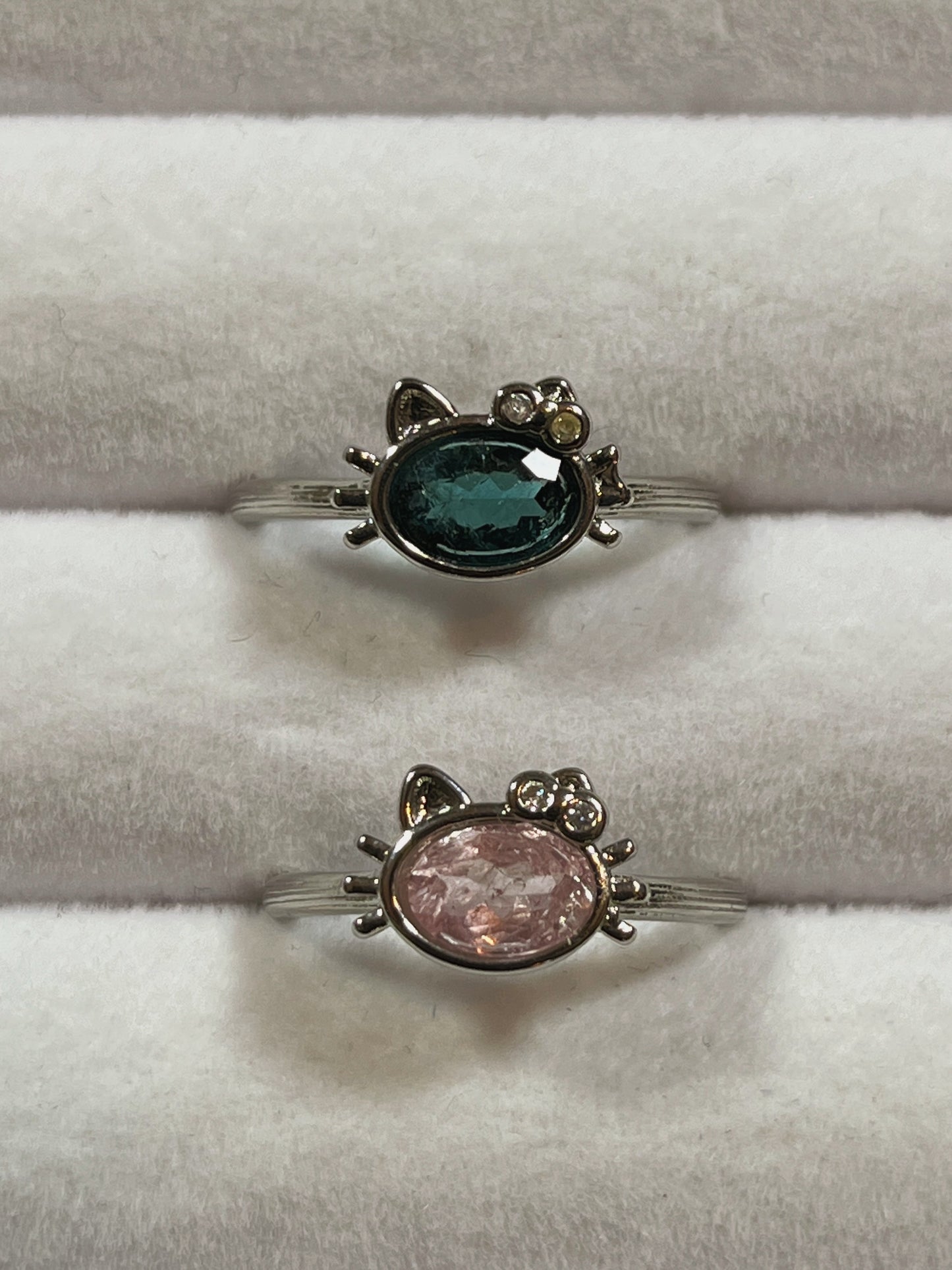 Tourmaline Hello Kitty Ring