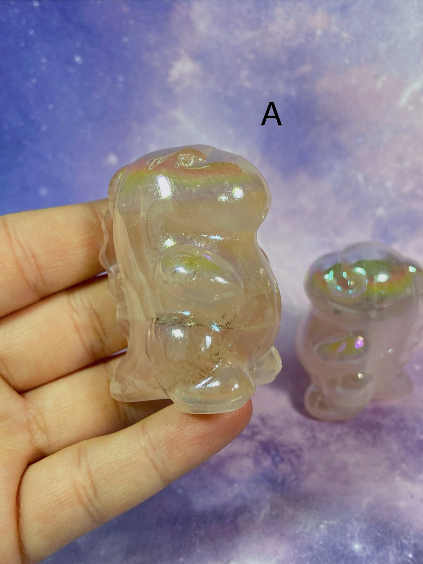Aura Rose Quartz Dino