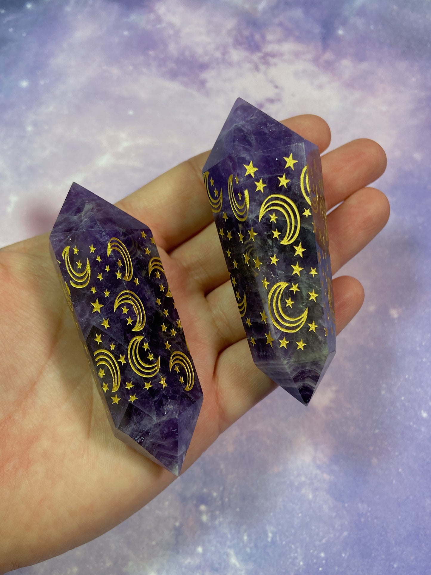 Moon and Star Green Amethyst DT