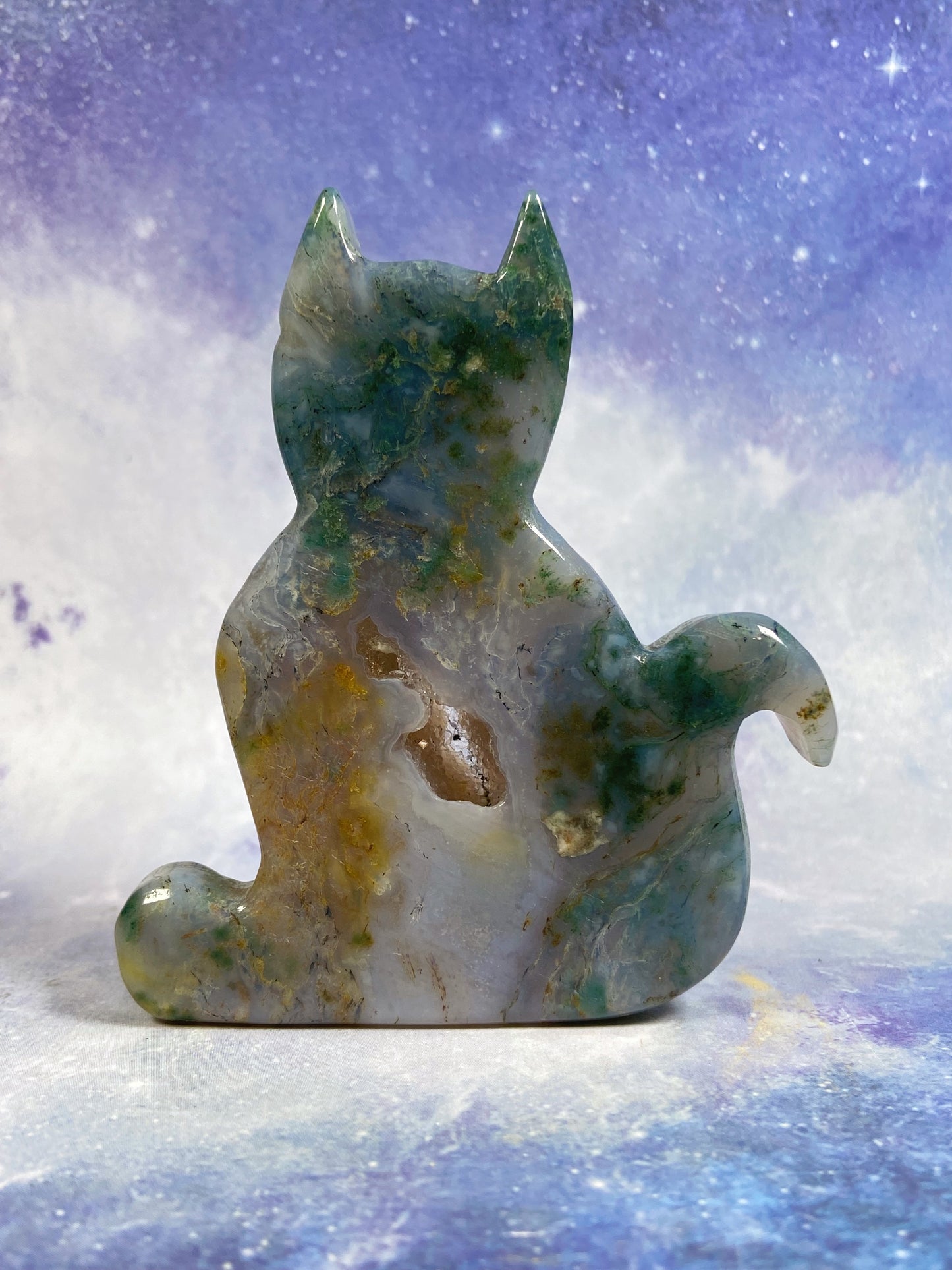 Moss Agate Cat Slab