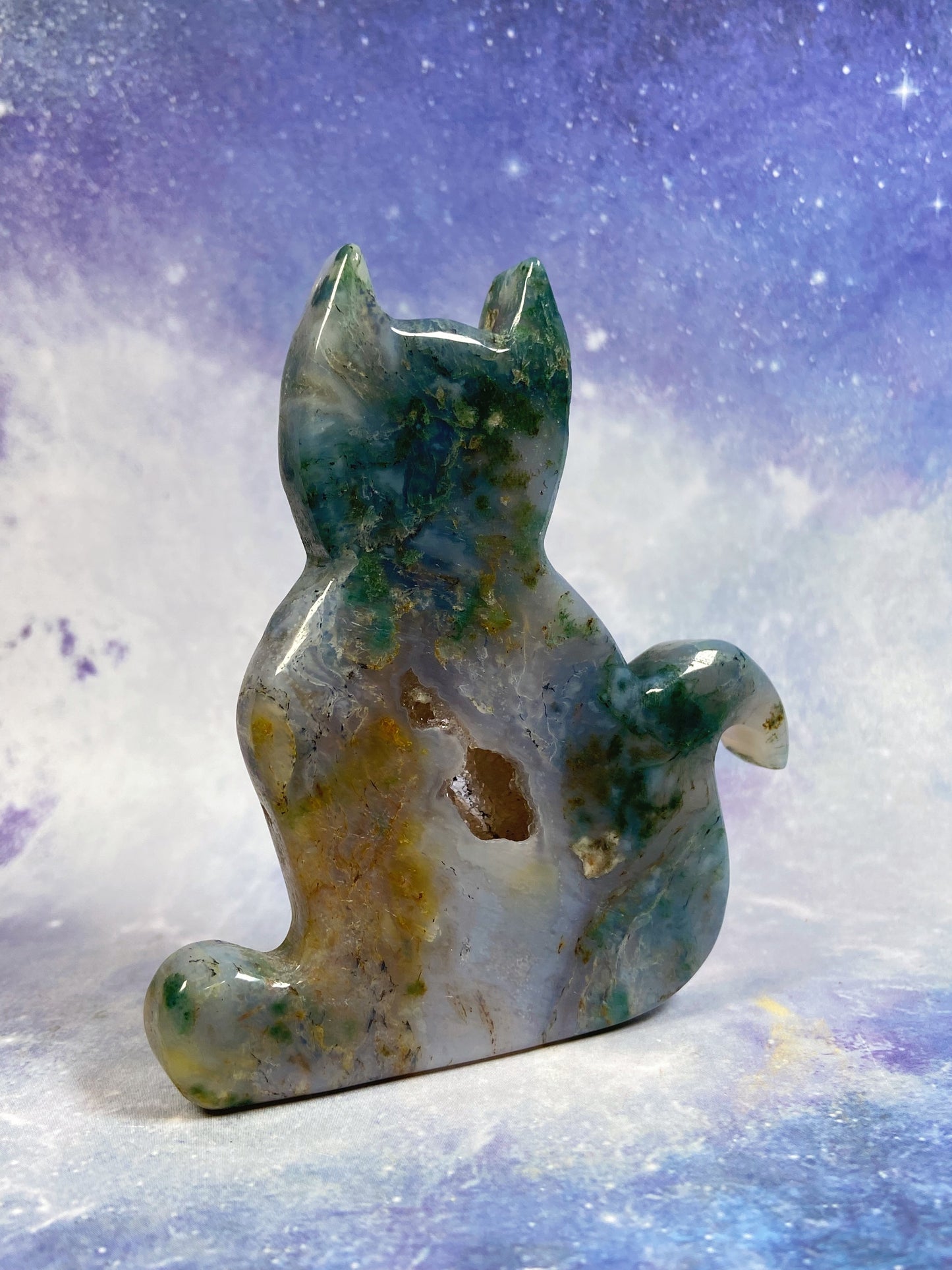 Moss Agate Cat Slab