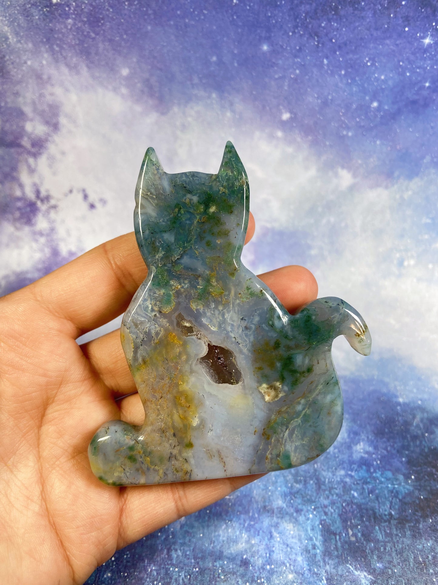 Moss Agate Cat Slab