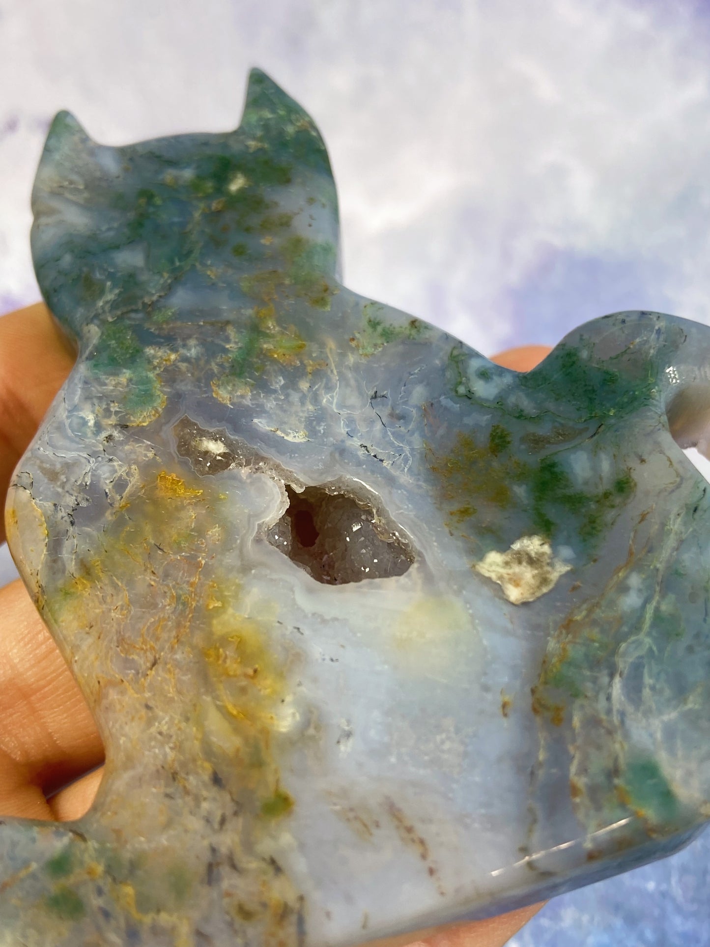 Moss Agate Cat Slab