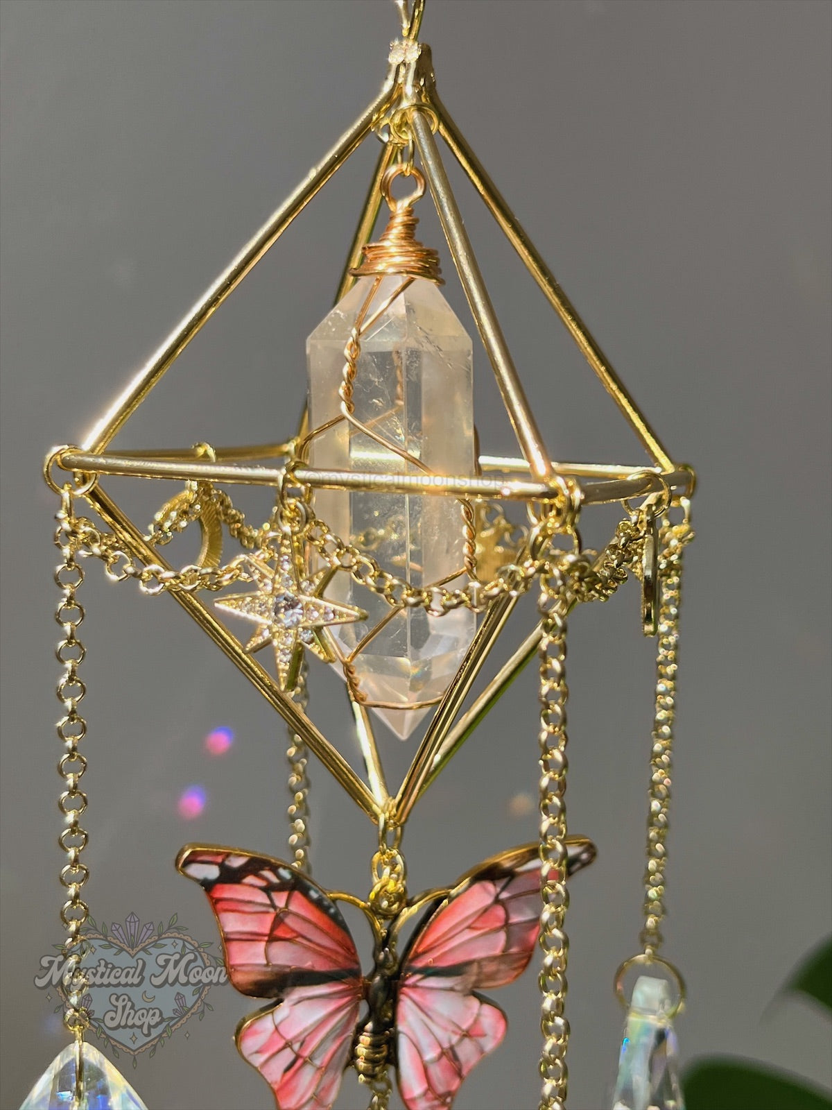 Quartz Butterfly Suncatcher B