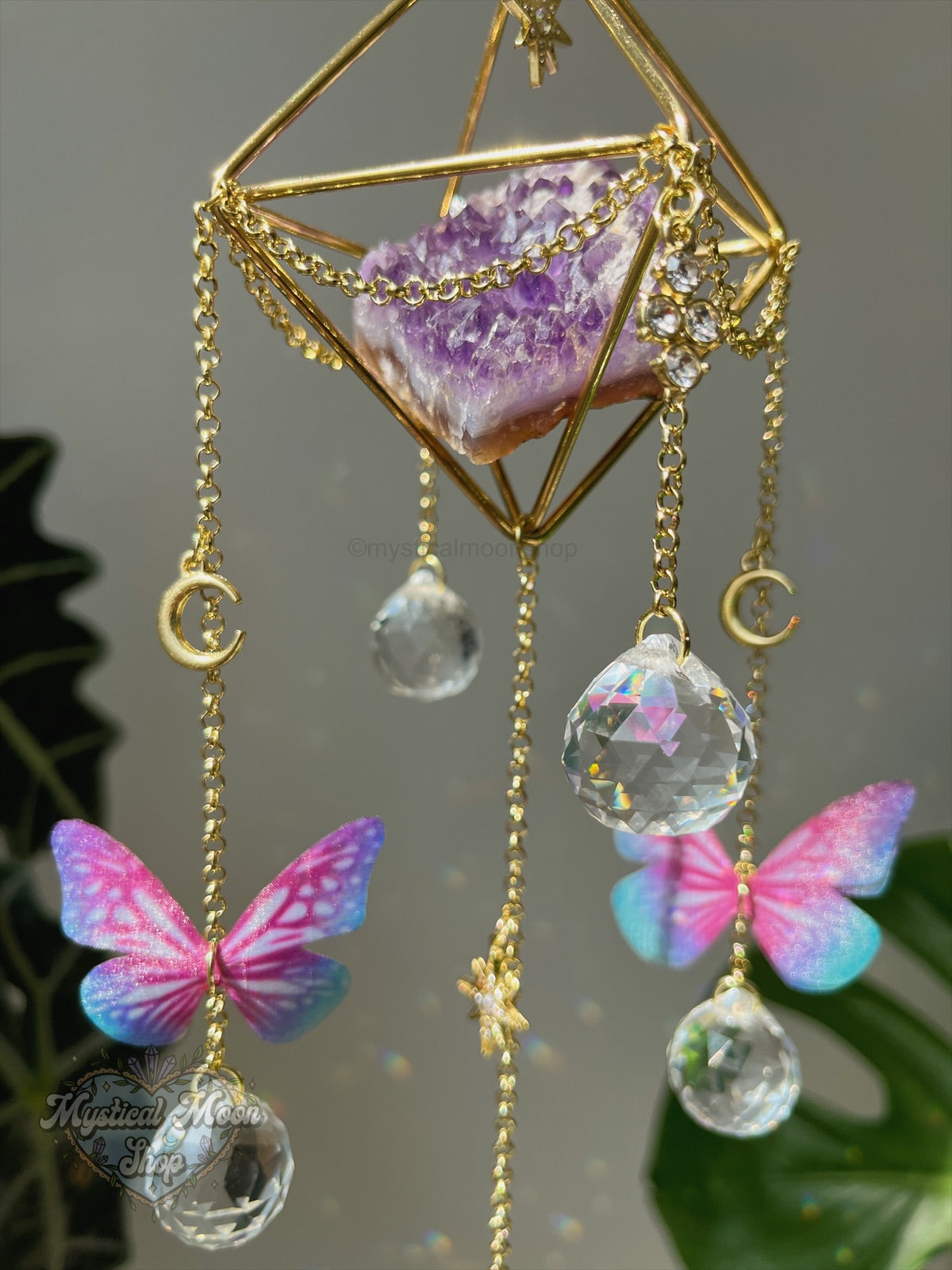 Butterfly Amethyst Suncatcher A