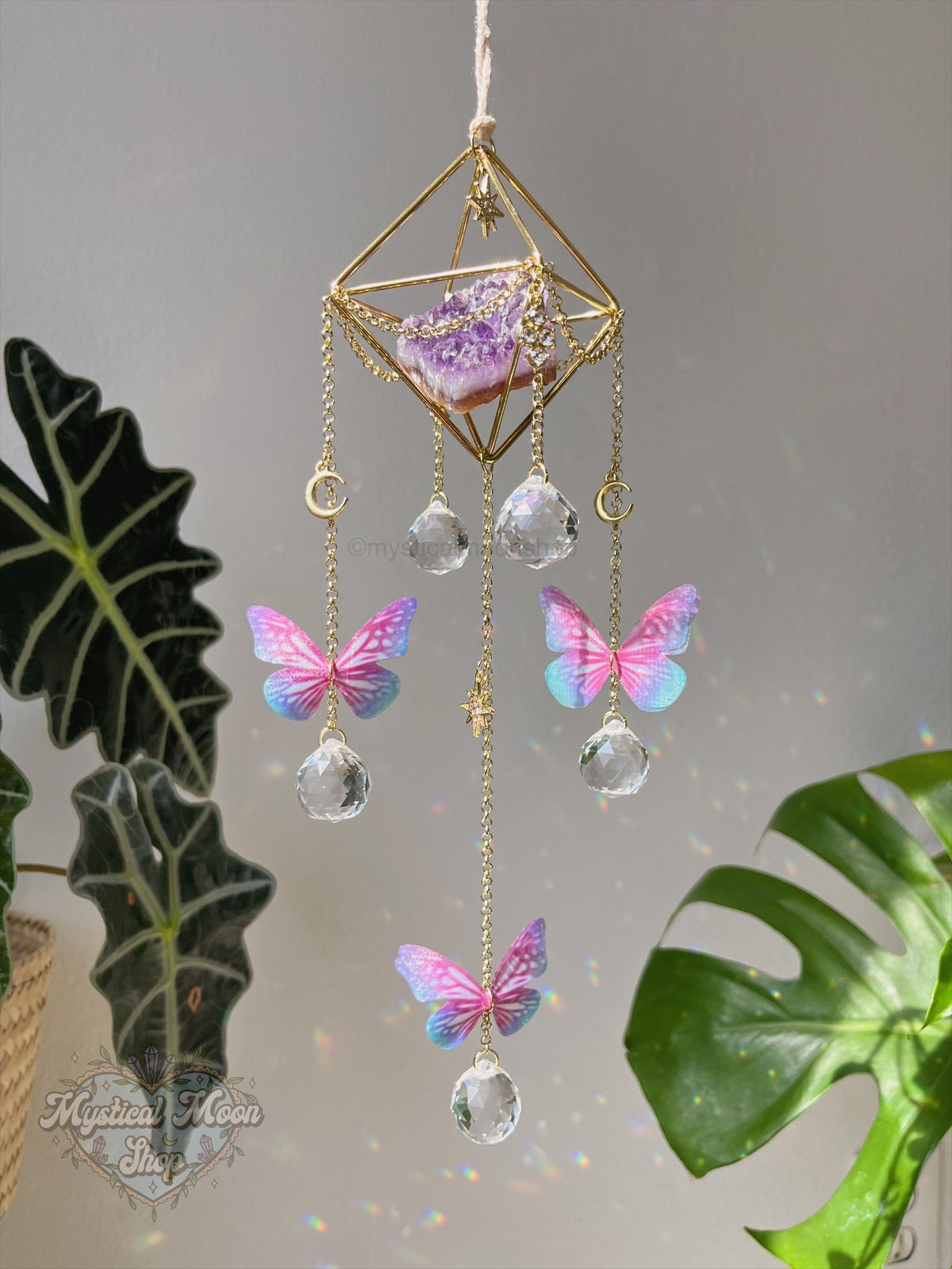 Butterfly Amethyst Suncatcher A