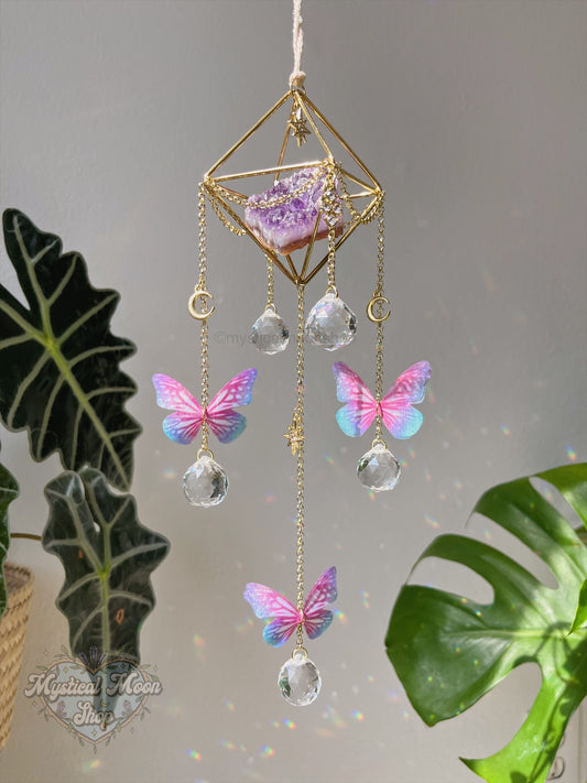 Butterfly Amethyst Suncatcher A