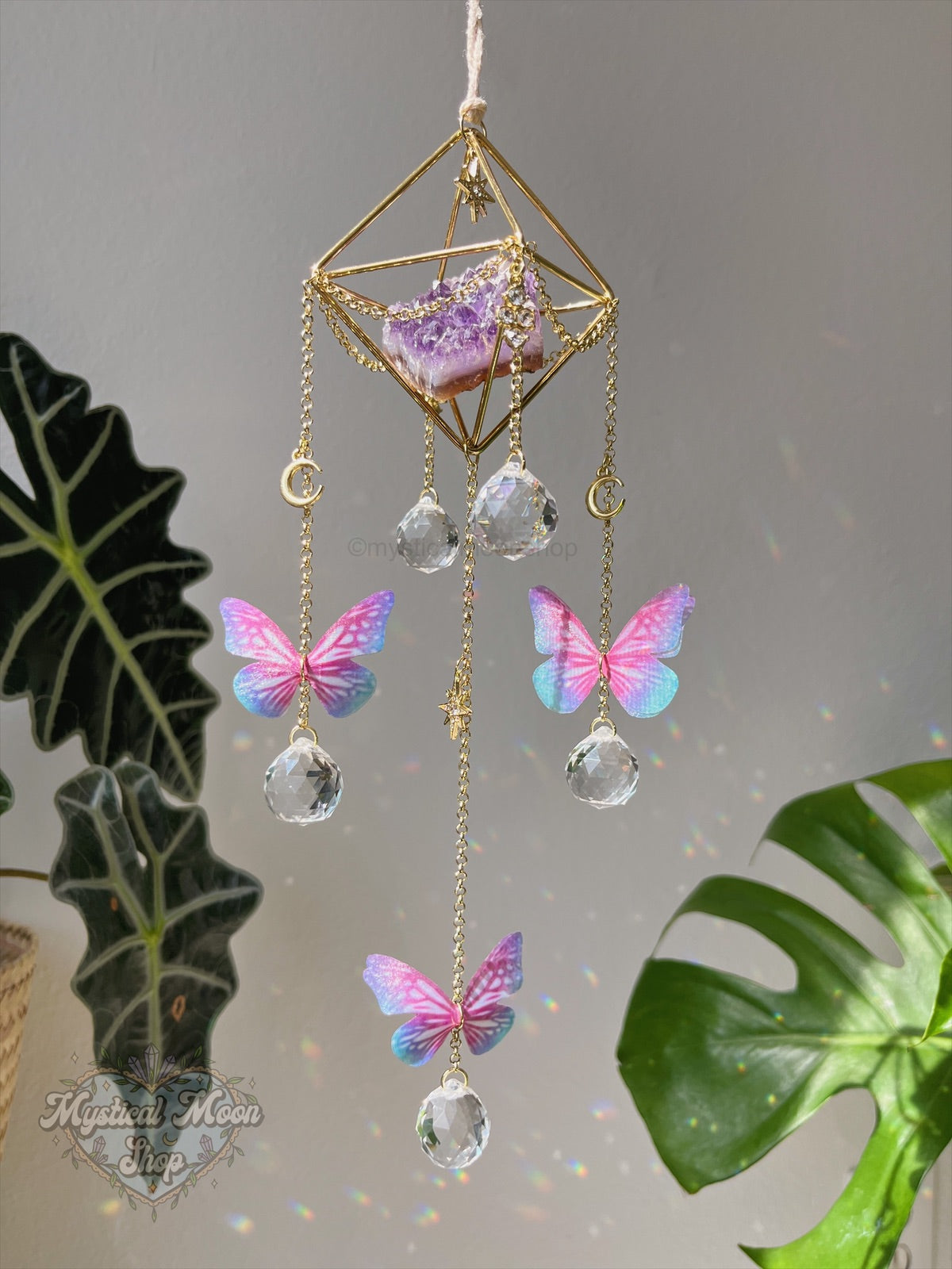 Butterfly Amethyst Suncatcher A