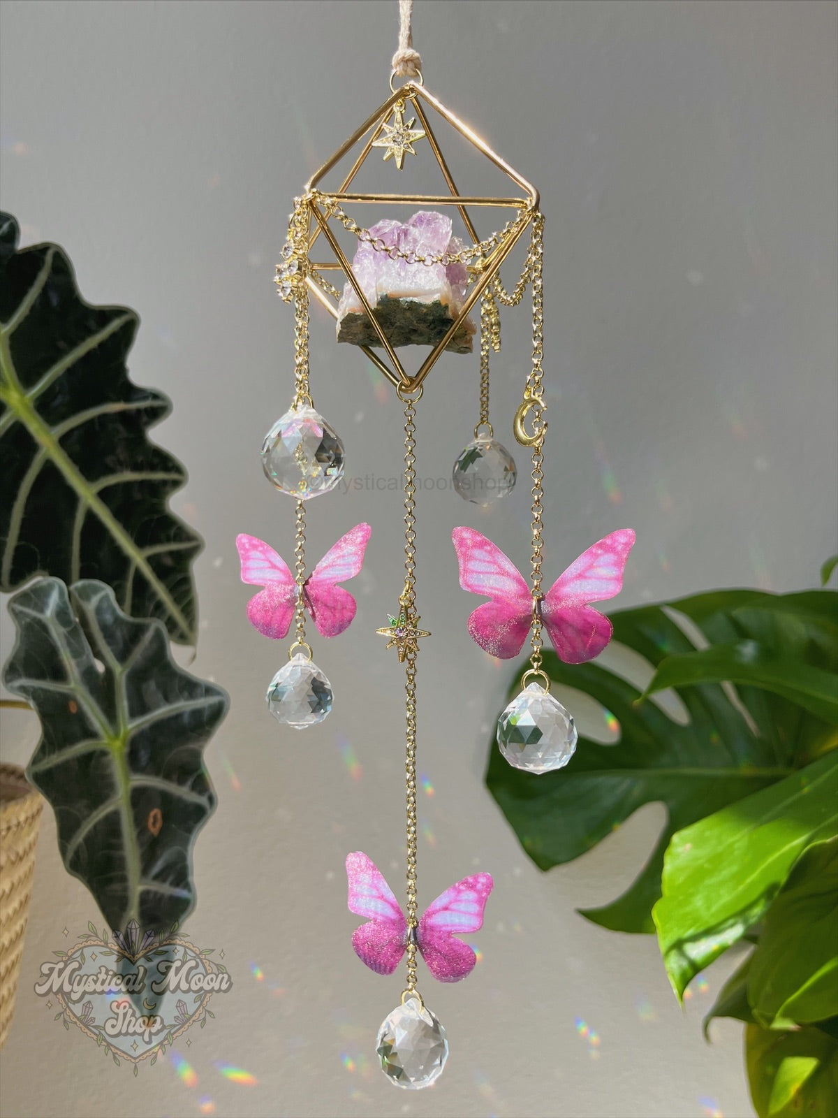 Butterfly Amethyst Suncatcher D