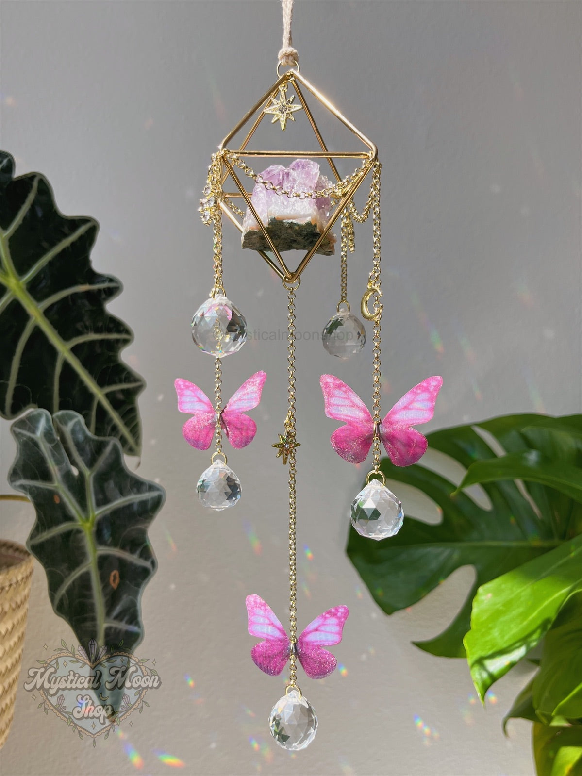 Butterfly Amethyst Suncatcher D